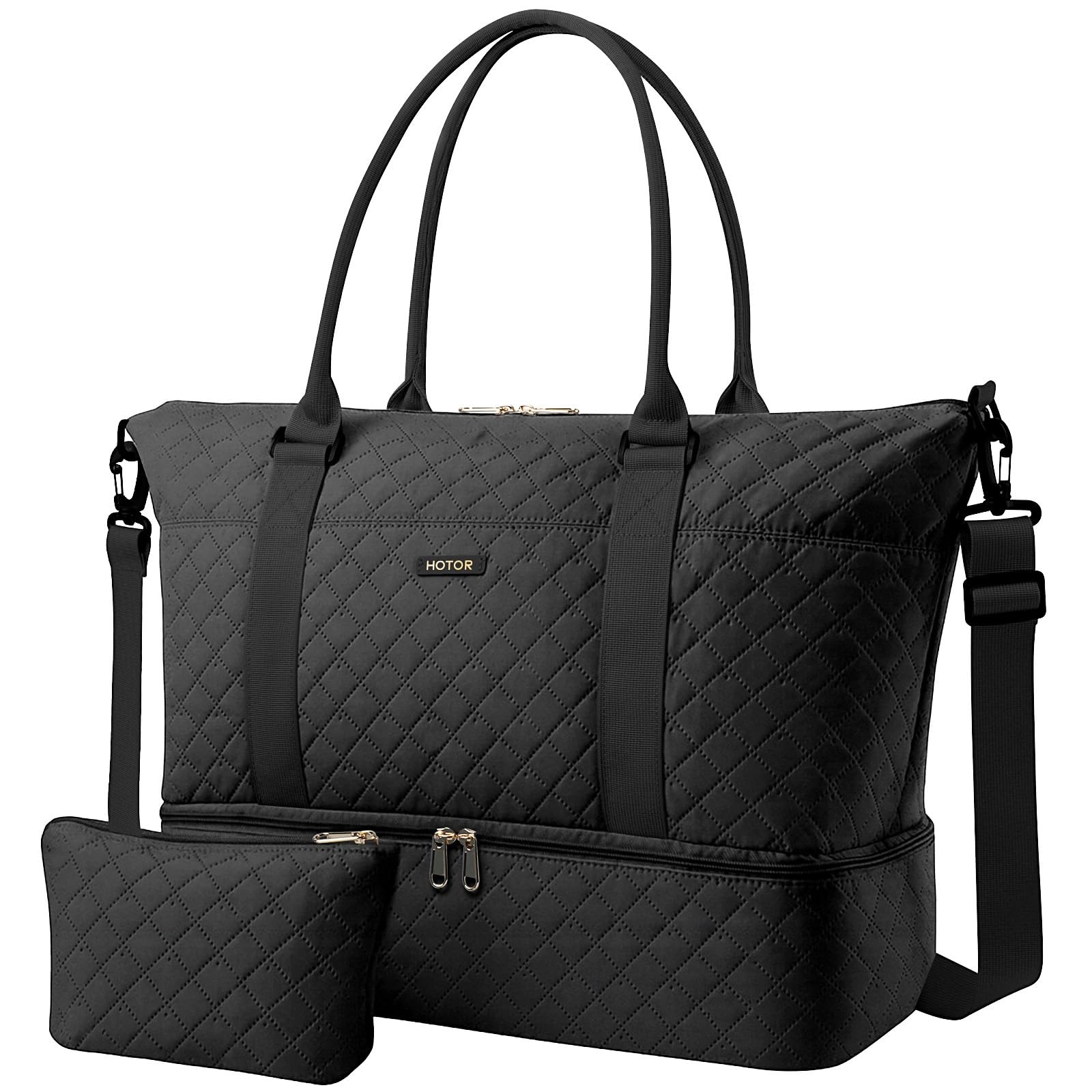 HOTOR Travel Duffel Bag  Weekender Bags for Women, Gym Tote Bags with Shoe Co...