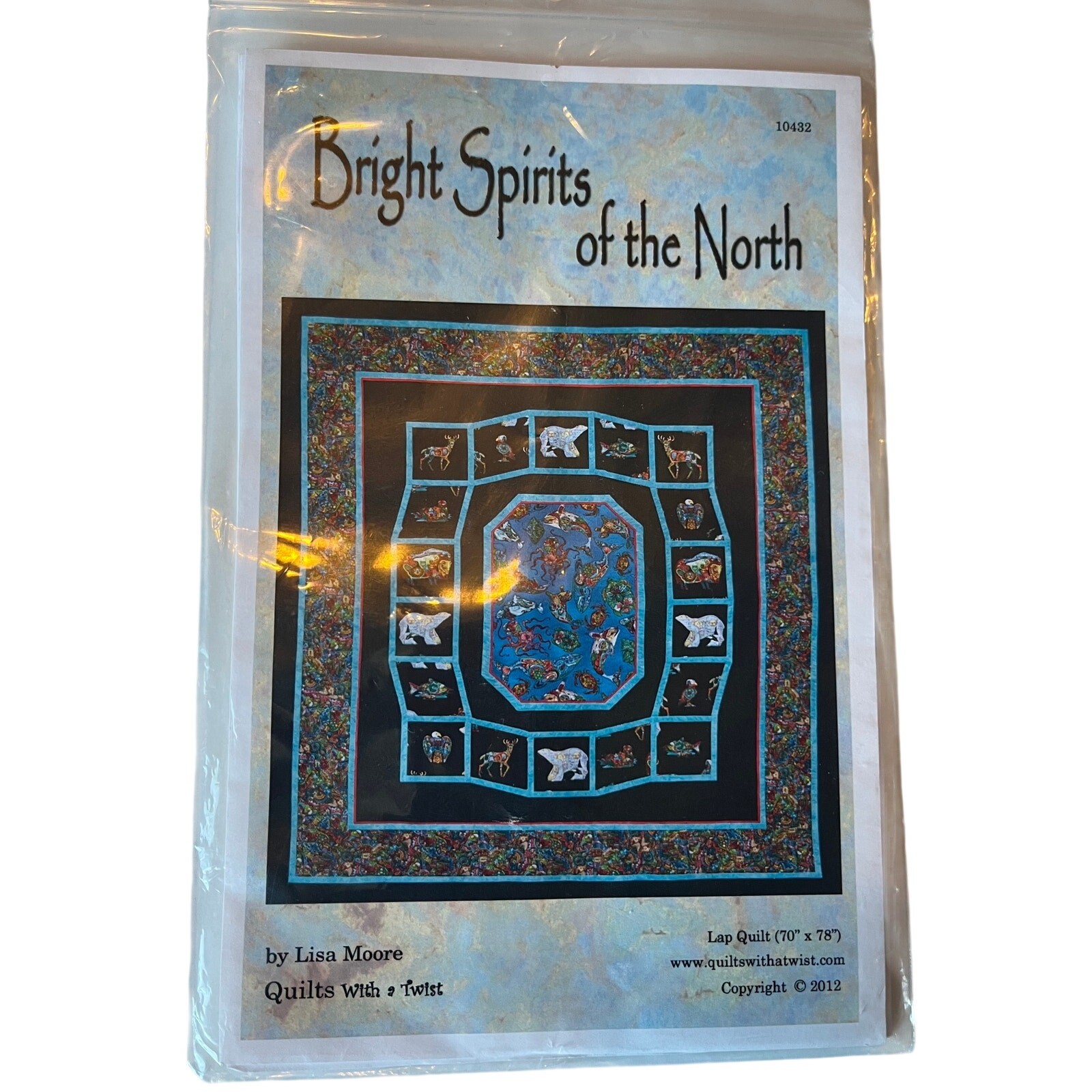 Quilt pattern Bright Spirits of the North Lisa Moore New lap 70" x 78"