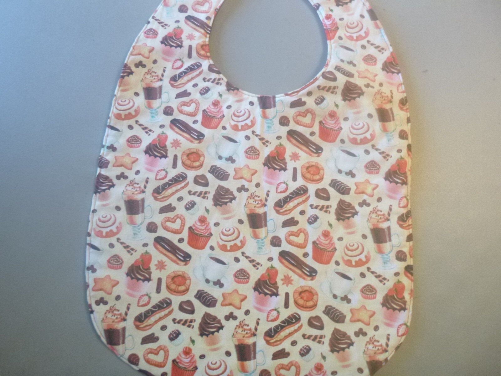 Adult Bib/Clothing Protector double thickness with Quilted Diamond Backing