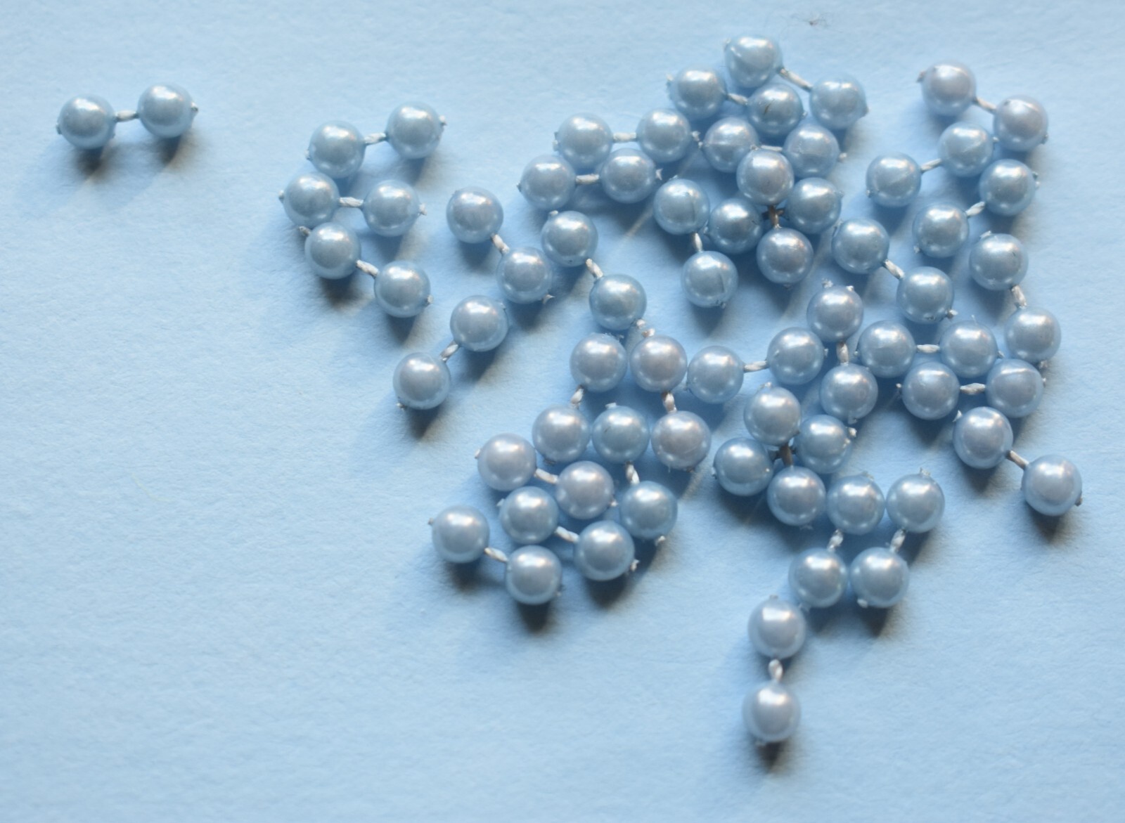 30 Medium 1/8" BLUE DUN Plastic Mono Eyes for Fly Tying