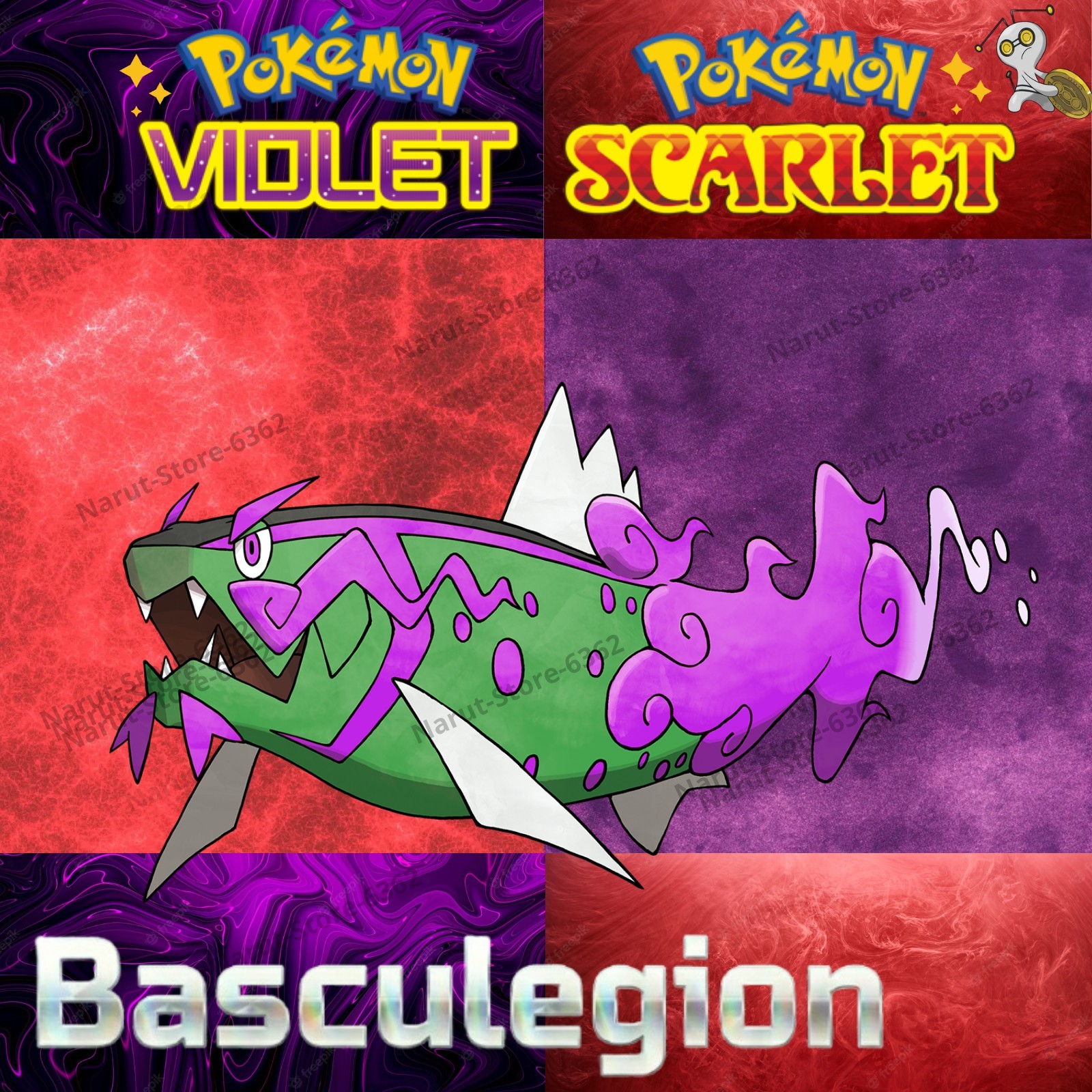 BASCULEGION🌟 SHINY 6lV🔥Pokémon Scarlet & Violet