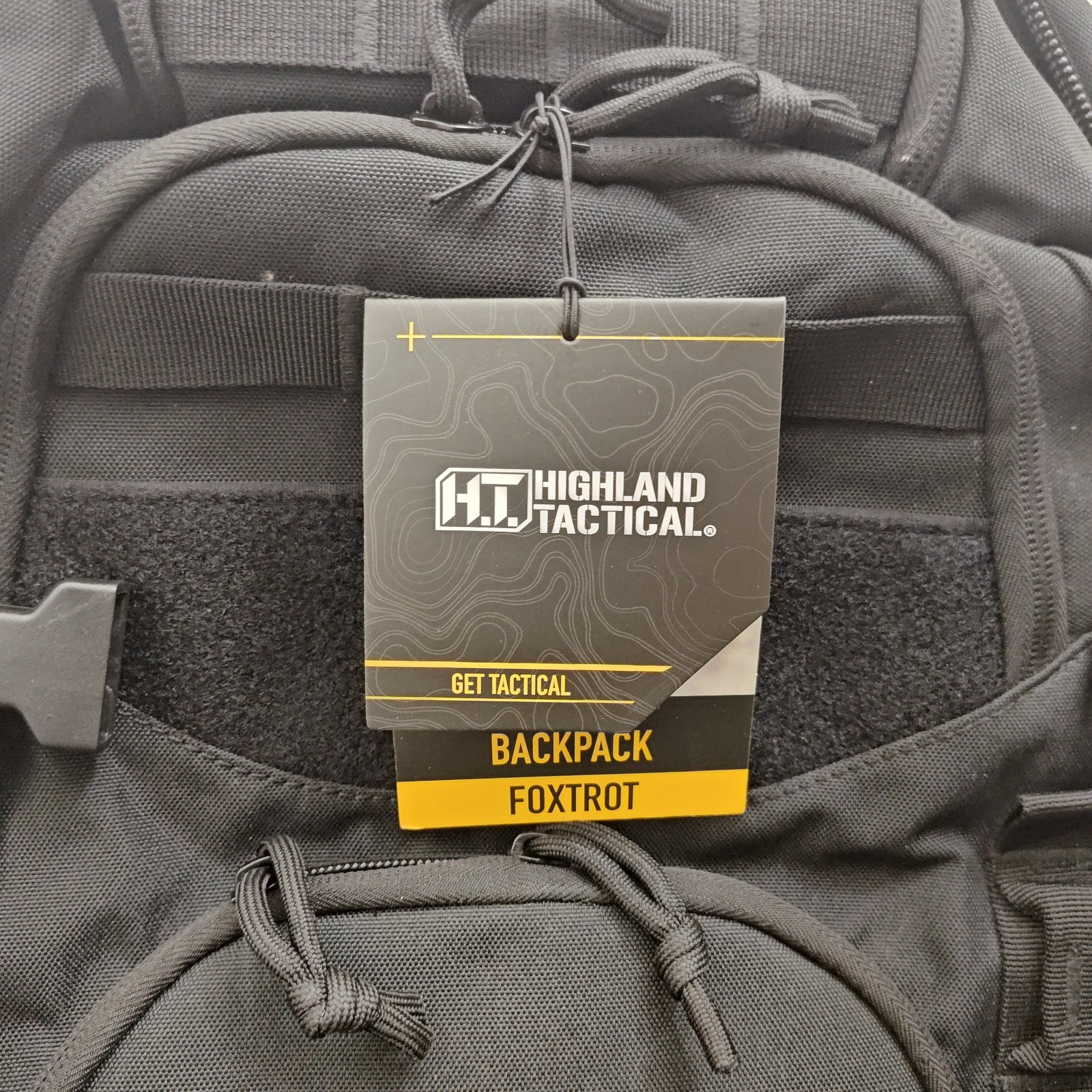 HIGHLAND TACTICAL Foxtrot Black Backpack Web Molle NWT