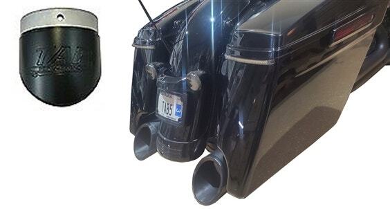 Tab Performance 50 Cal Slip-Ons Black Slash Cut No Baffles Harley Touring 17-Up
