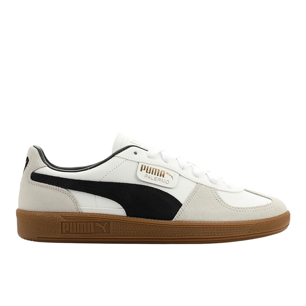 PUMA Palermo Leather Lace Up  Womens White Sneakers Casual Shoes 39764701