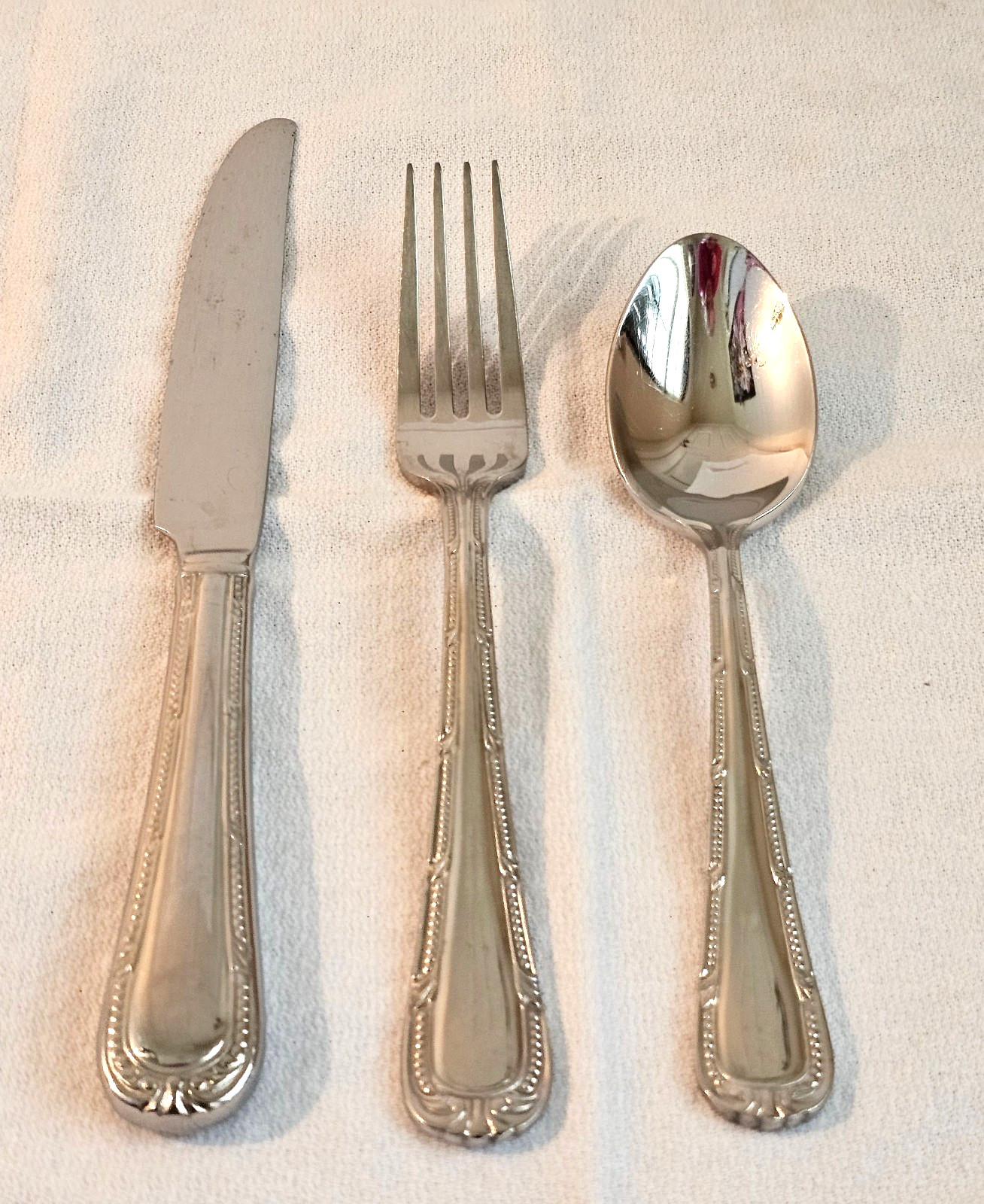 Waterford Flatware Russborough 18/10 Stainless Mirror Glossy Finish Set 3 w/Soup