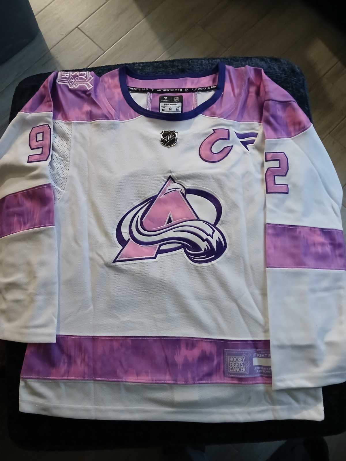 Women's Gabriel Landeskog #92 Colorado Avalanche Hockey Fights Cancer Jersey