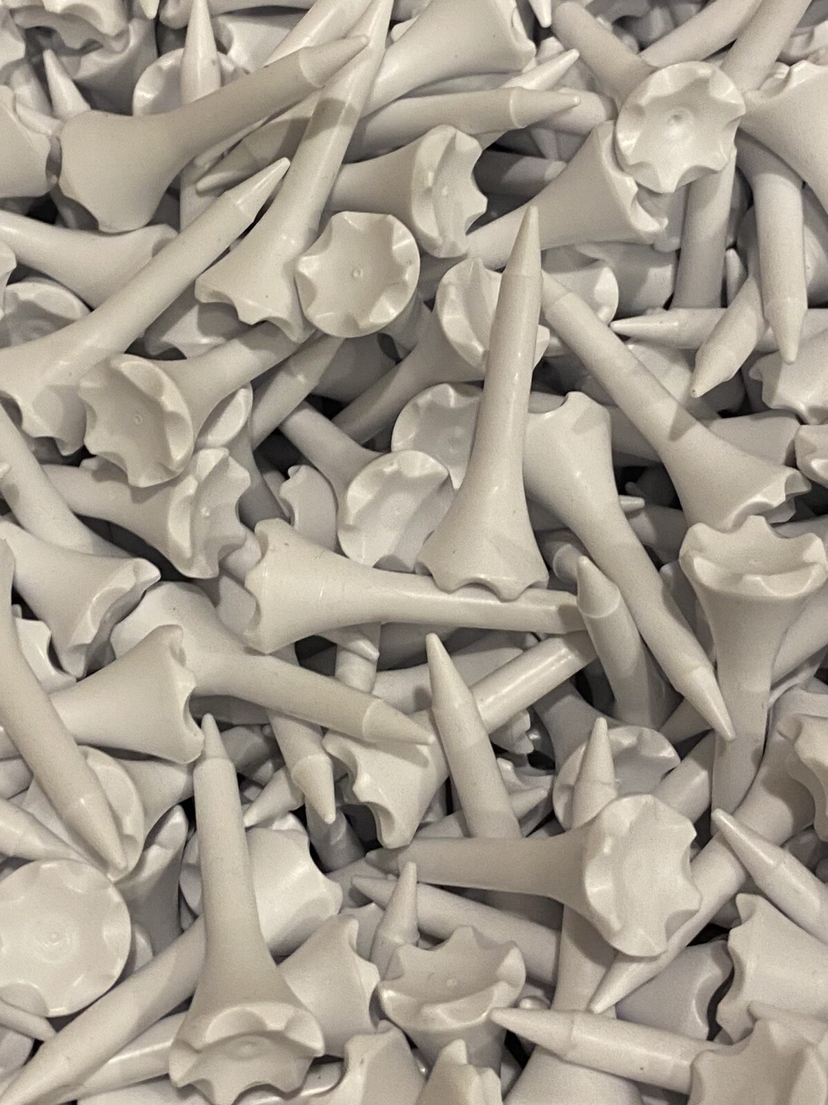Pack of 100 1.5" White Plain Golf Tee Evolution PTS Plastic Short Tee Iron Epik