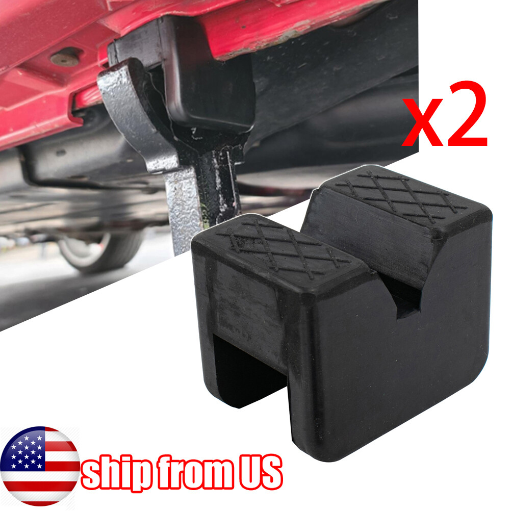 2x Axle Jack Stand Pad Adaptor Sill Damage Protector Slotted Frame Rail 3 Ton