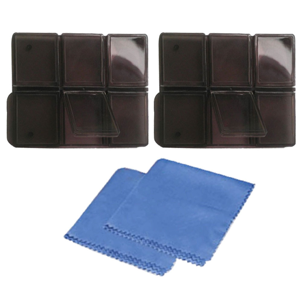 Two Card Holders + Lens Cleaning Cloth for CANON EOS 750D 760D 650D 600D