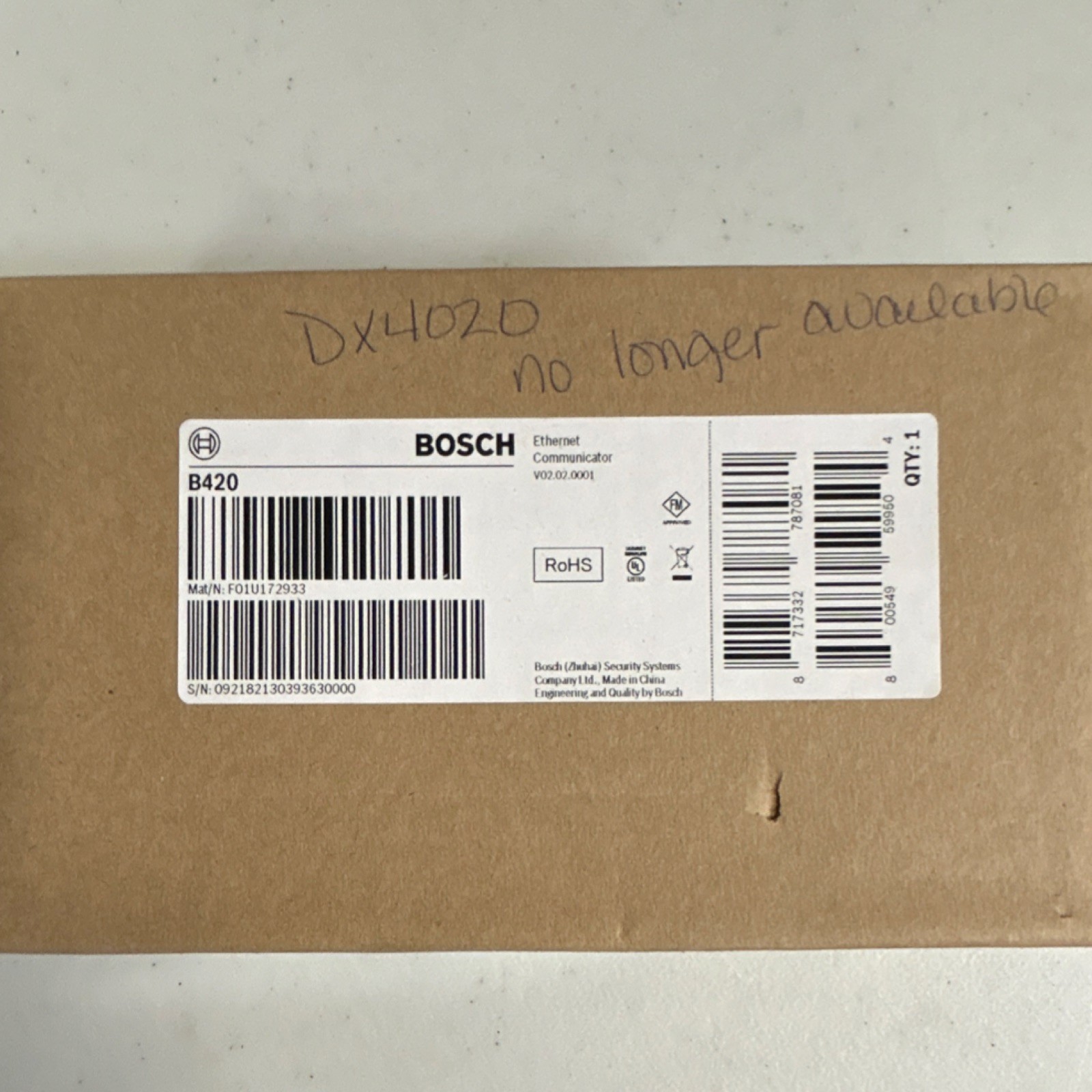Bosch B420 Ethernet Communicator Security System Part, Model B420, MPN B420