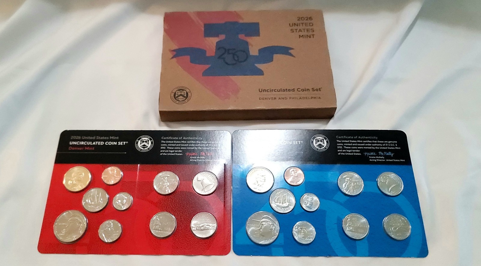 2026 US Mint Uncirculated Coin Set P&D w/ Penny, Dime, & Half Dollar - Sealed