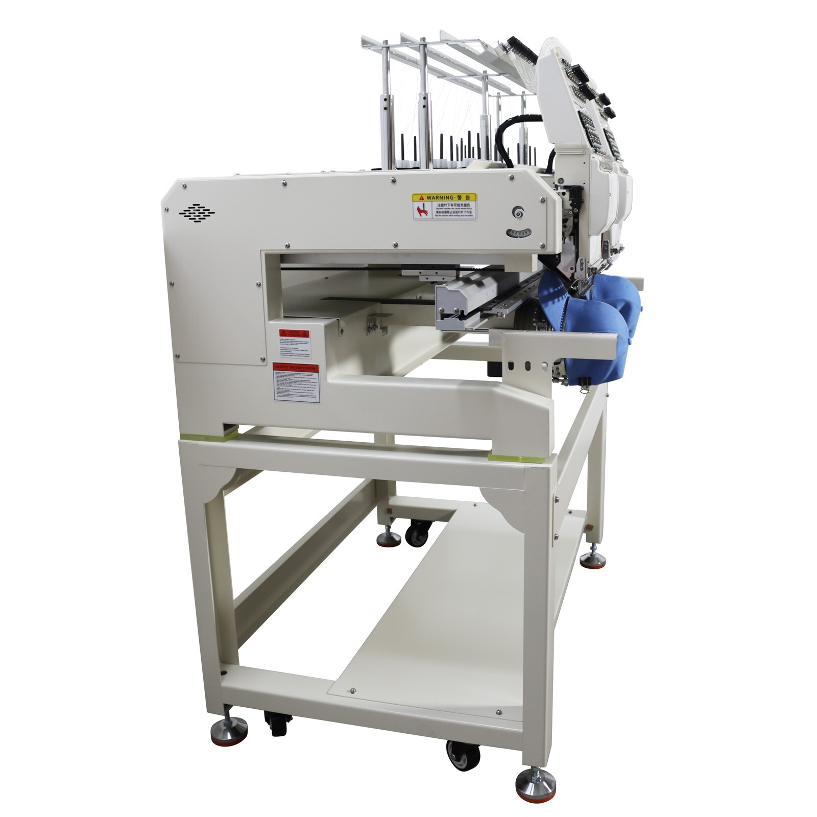 Double-Head 12 Needles Automatic Embroidery Machine Flat Hat DIY 15.7*19.7in