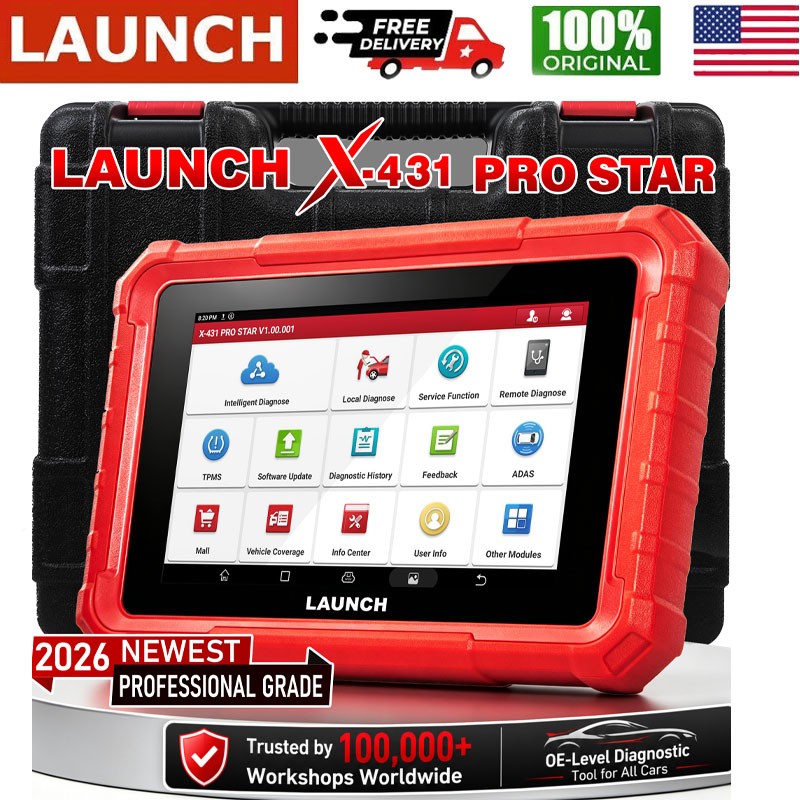 2026 LAUNCH X431 PRO STAR Bidirectional OBD2 Scanner Tool 37+ Service ECU Coding
