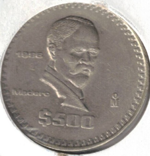 1986 Mexico 500 Pesos Circulated Medero & National Arms Coin!