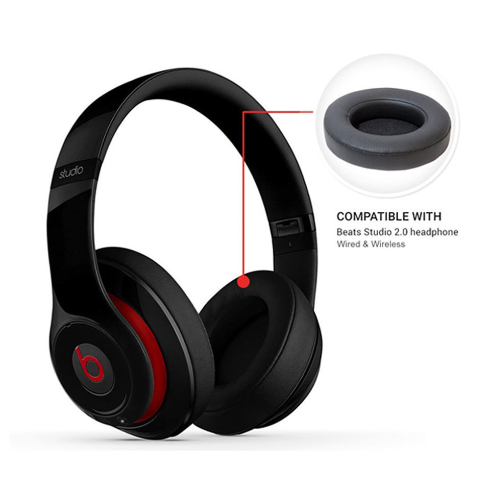 2 Replacement Ear Pads Cushion for Beats by dr dre Studio 2.0 Headphone Wireless