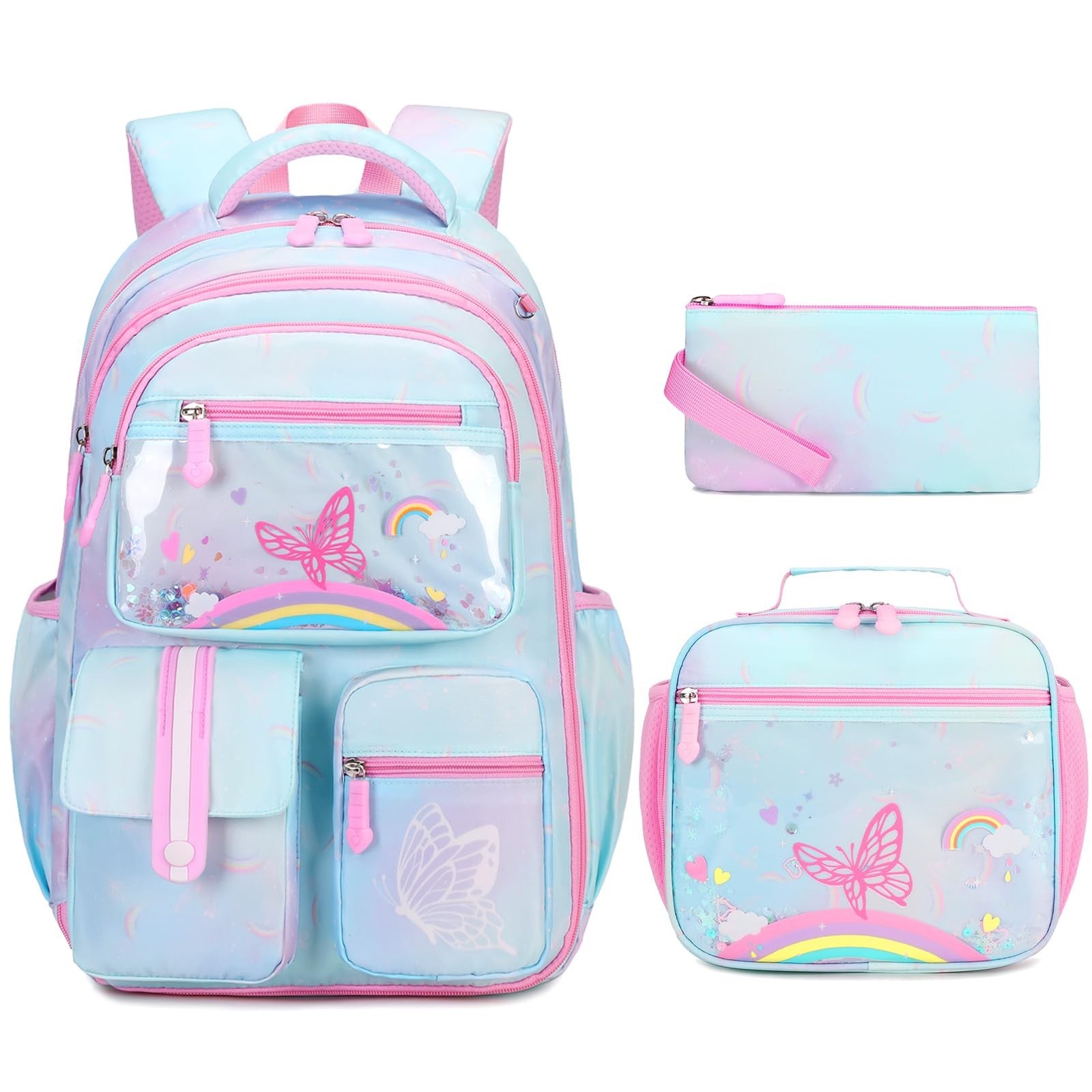 ACESAK Kids School Backpack for Girls, Bookbag Backpack with Lunch Box & Penc...