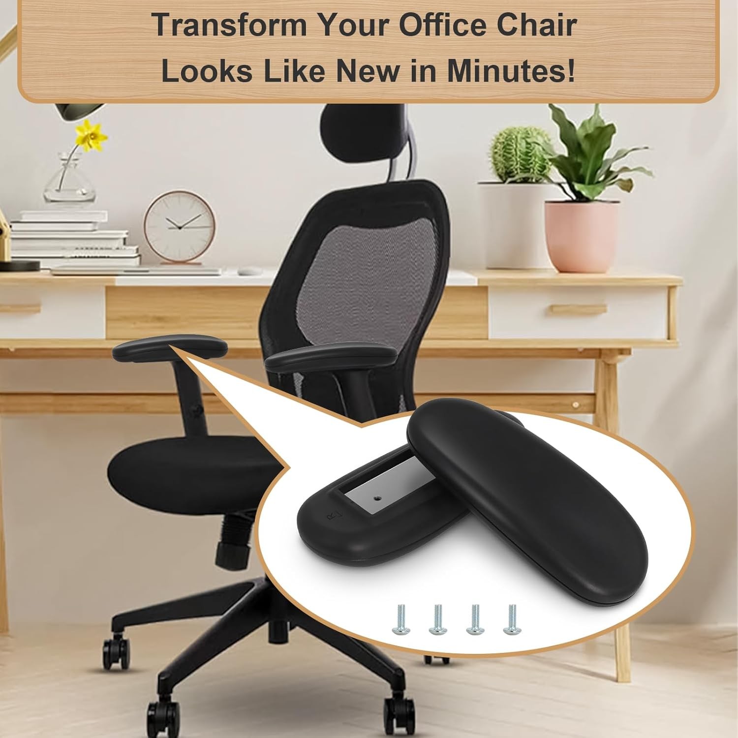Office Chair Armrest Pads 7.64 x 4.16 x 10.63 inches, Arm Pad