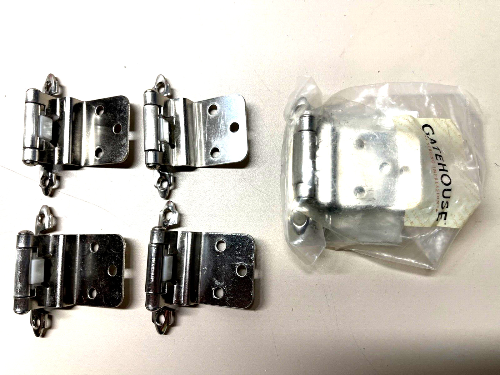 6 Hinges Gatehouse self-closing inset cabinet hinge satin nickel SC1938-BSN