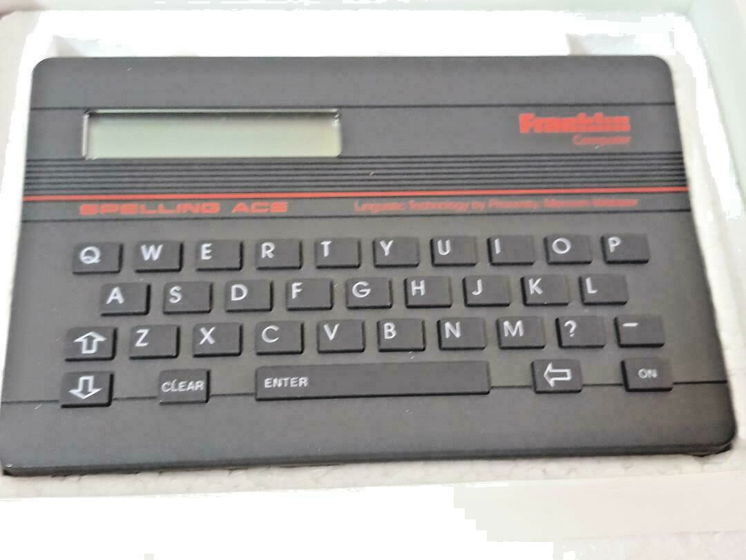 Vintage 1986 Franklin Computer Spelling Ace Model SA-88 Manual & Box TESTED