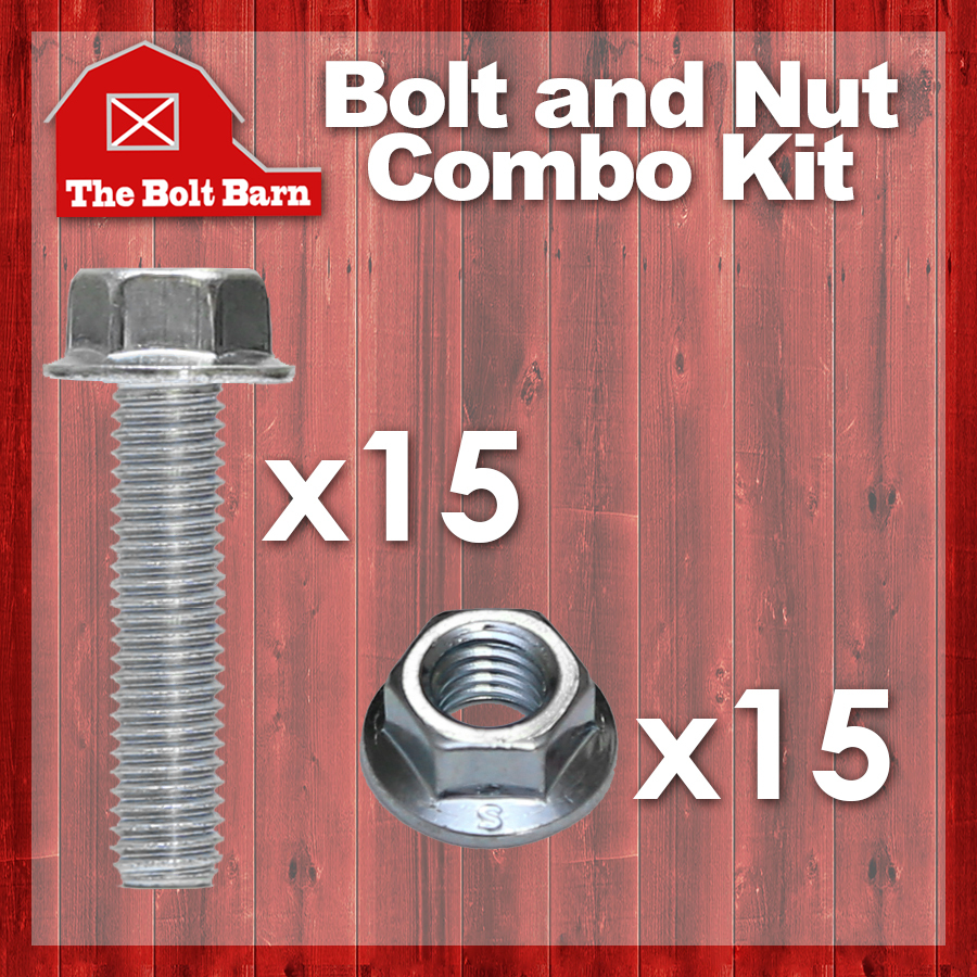 (15) M10-1.25x35 Class 10.9 JIS Hex Flange Bolts & (15) M10-1.25 Flange Nuts