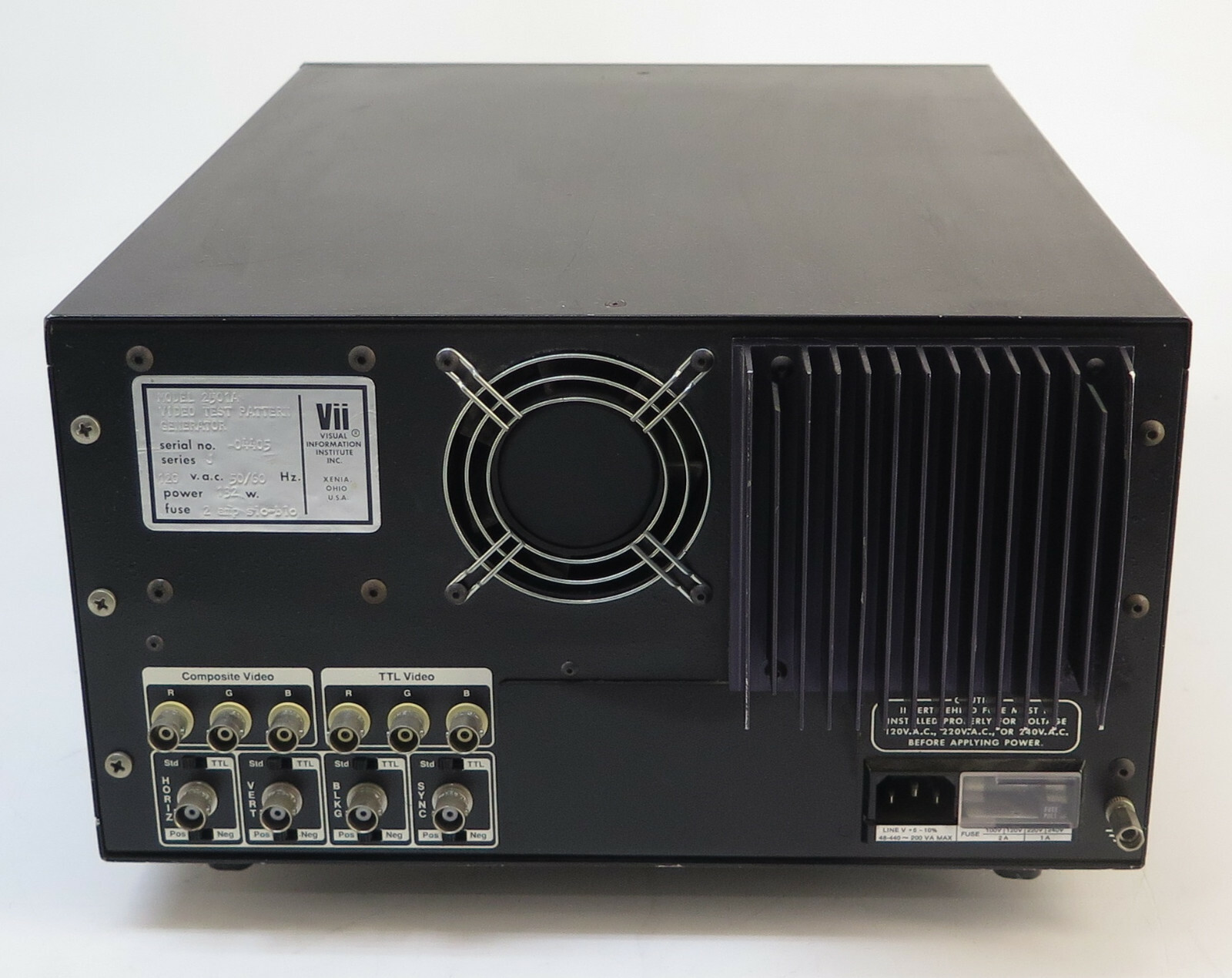 Vii 2501A Video Test Pattern Generator w/ Instruction Manual & RasterMaster Log