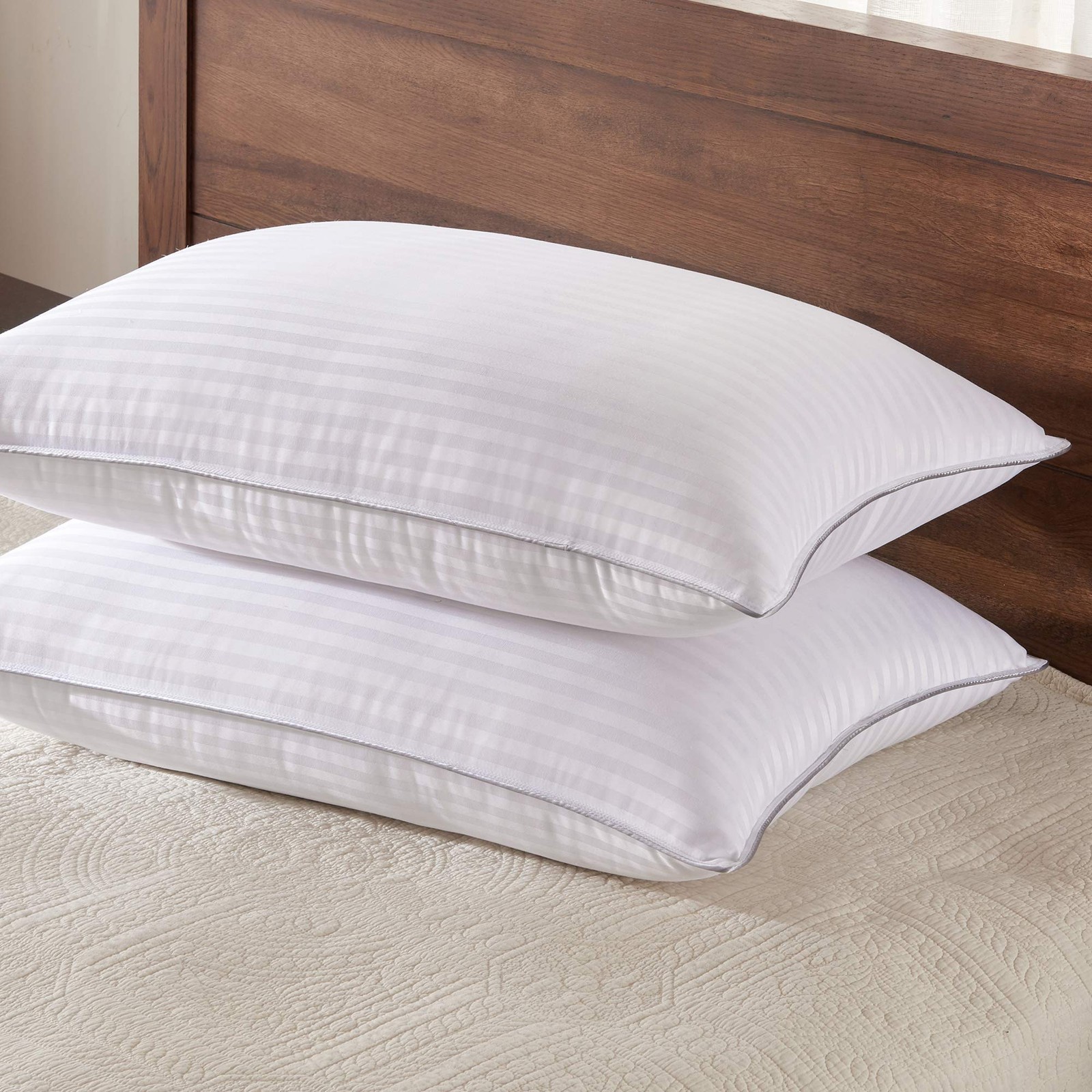 King Size Bed Pillow - 2 Pack Hotel Collection Super Soft Down Alternative Pi...