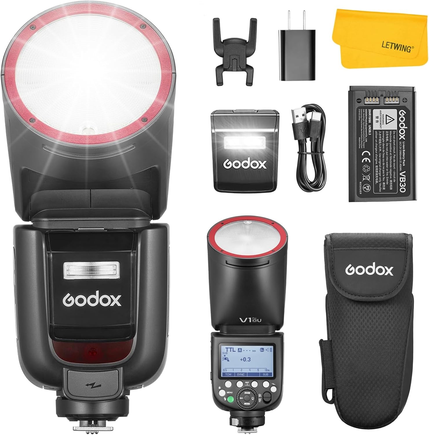 Godox V1Pro O 76Ws 2.4G Round Head Camera Flash Speedlite for Olympus Panasonic