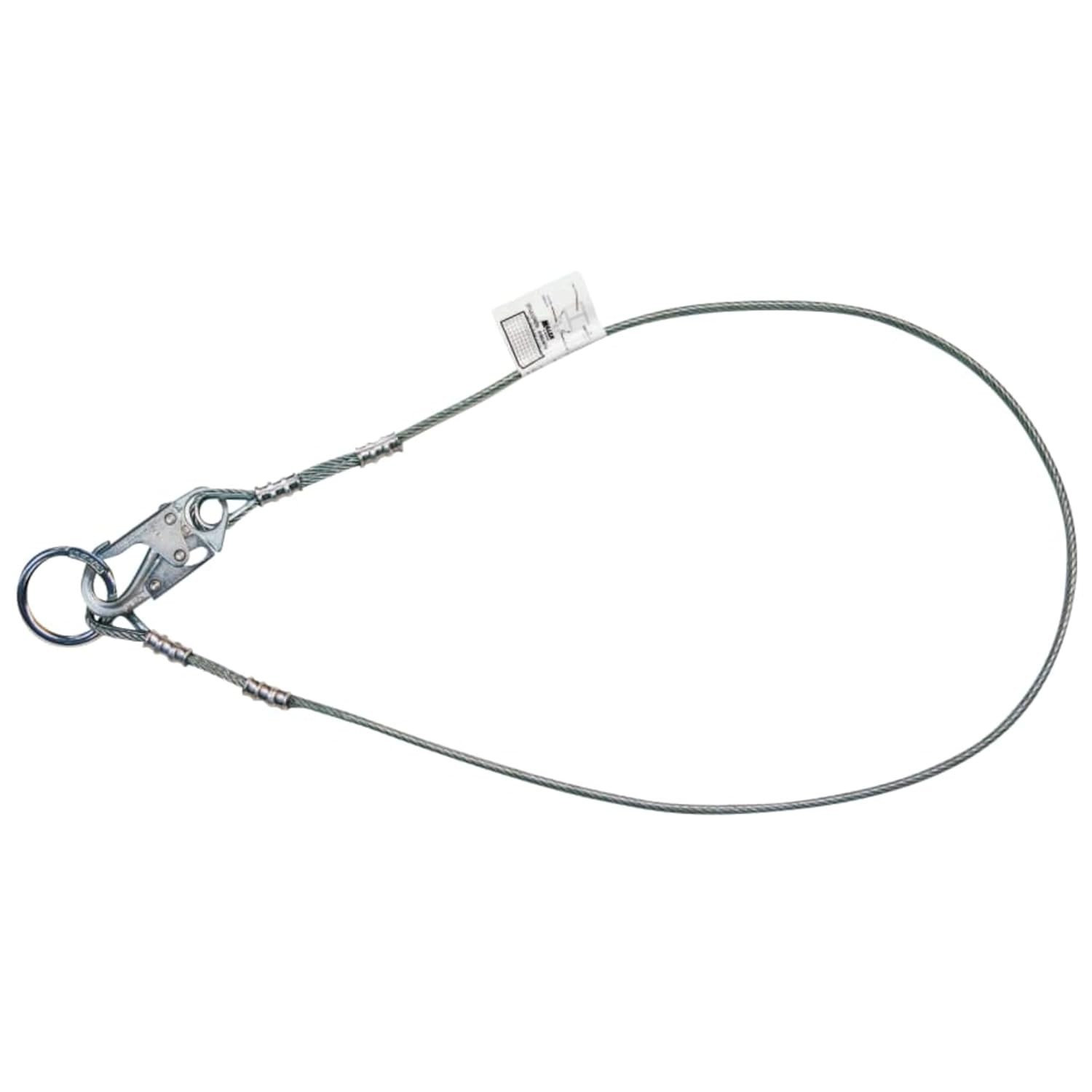 NEW MILLER 6' Cable Anchorage Connector w/Vinyl-Coated Wire Rope, snap Hook-F.S