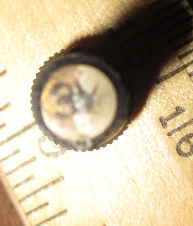 Vintage Miniature Blue Indicator Lamp 3V Screw Base