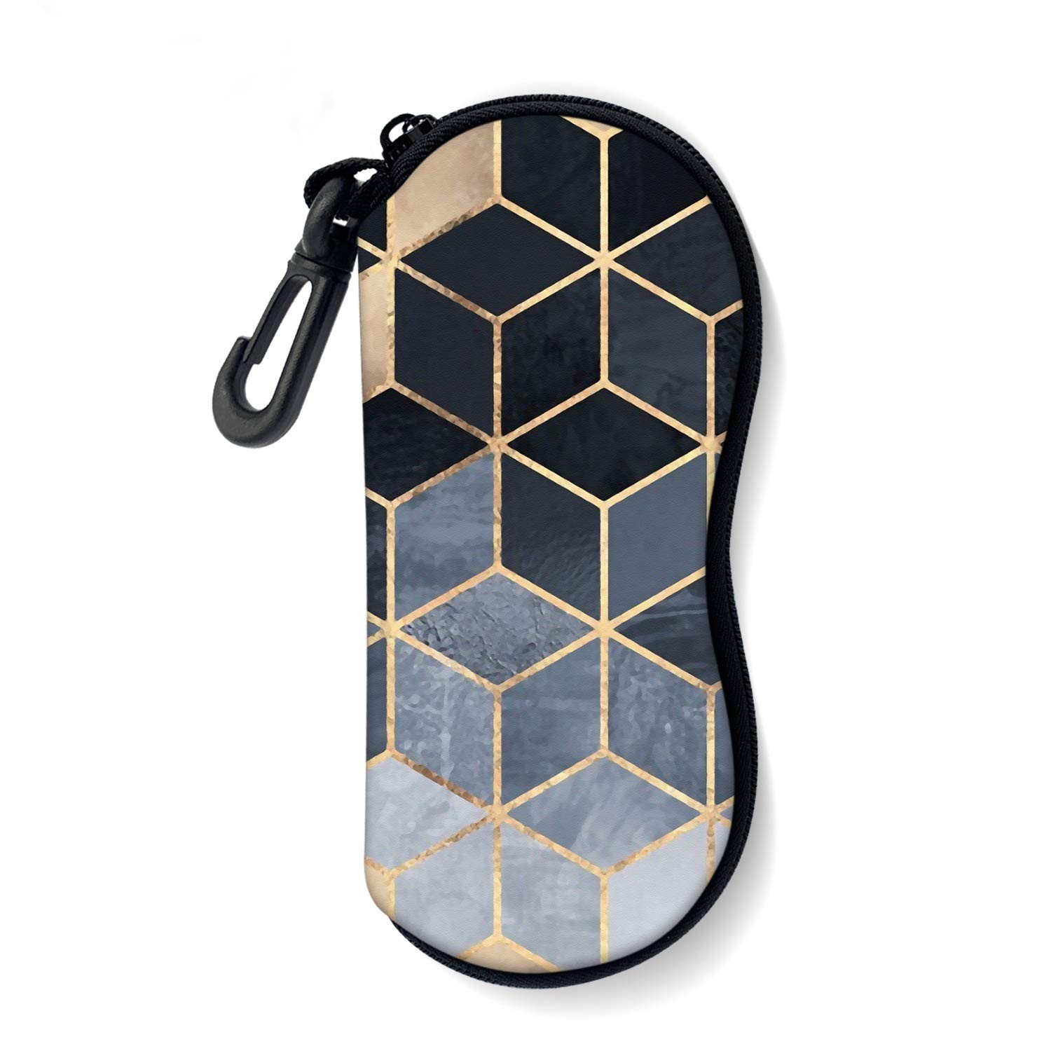 Sunglasses Soft Case with Carabiner Ultra Light Neoprene Zipper Glasses Case