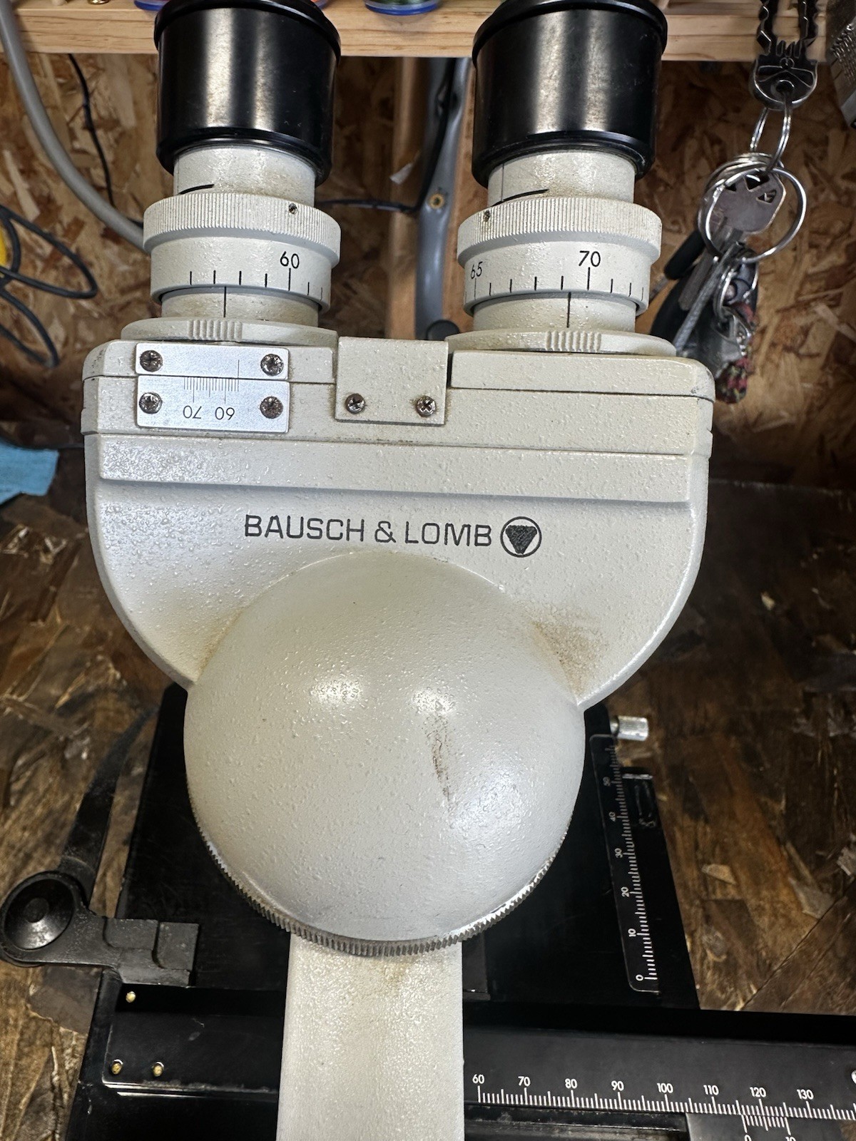 Bausch & Lomb Bino Style Microscope. Tested and Working Good Condition See Pics