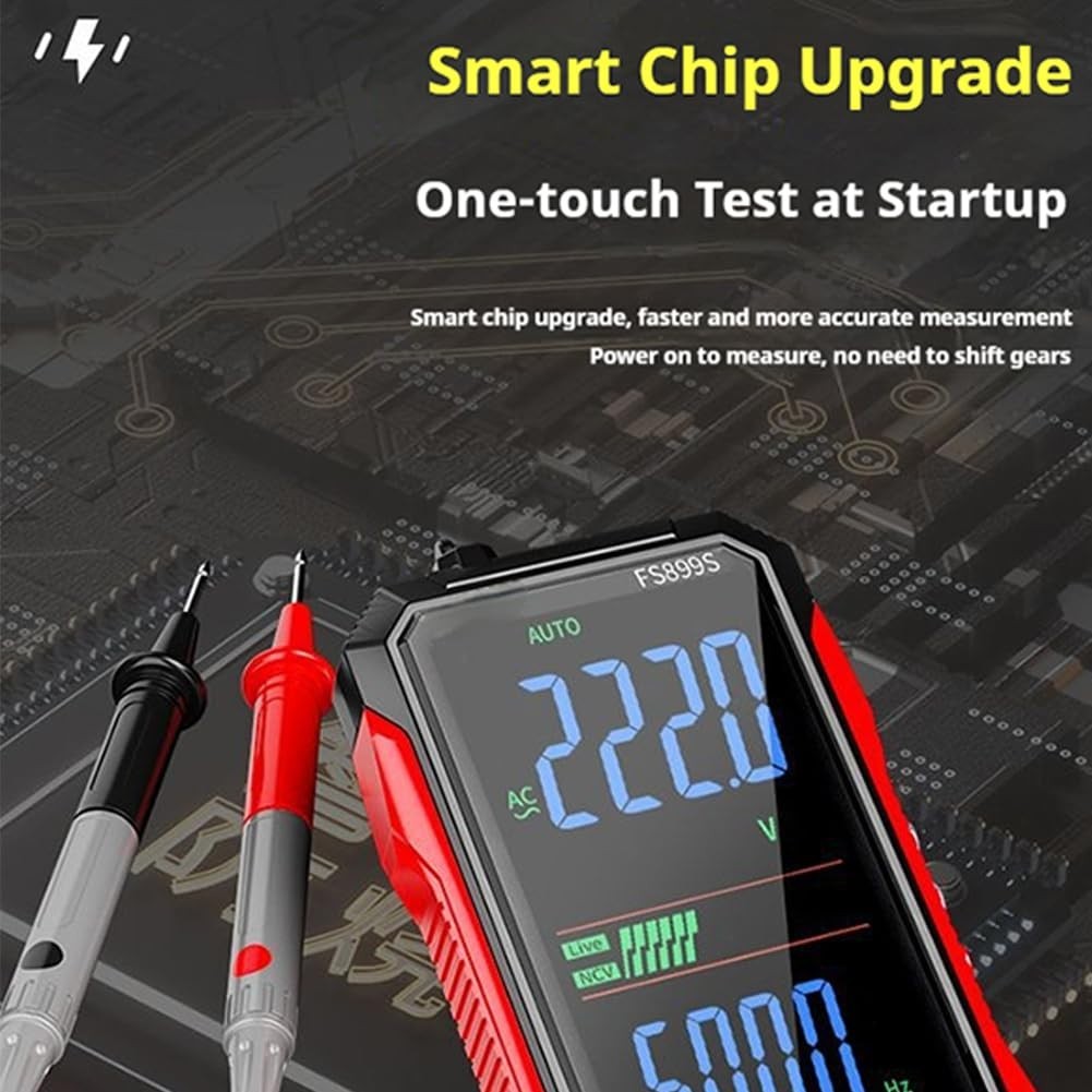 Digital Multimeter with Large Display and USB-C Rechargeable Power for Accuracy