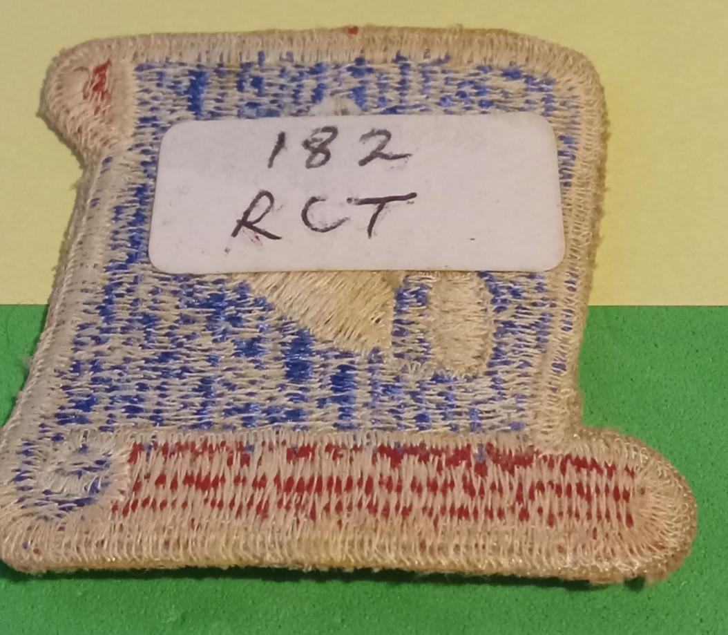 WW2 Era Patch 182nd RCT - Cut Edge - Glows