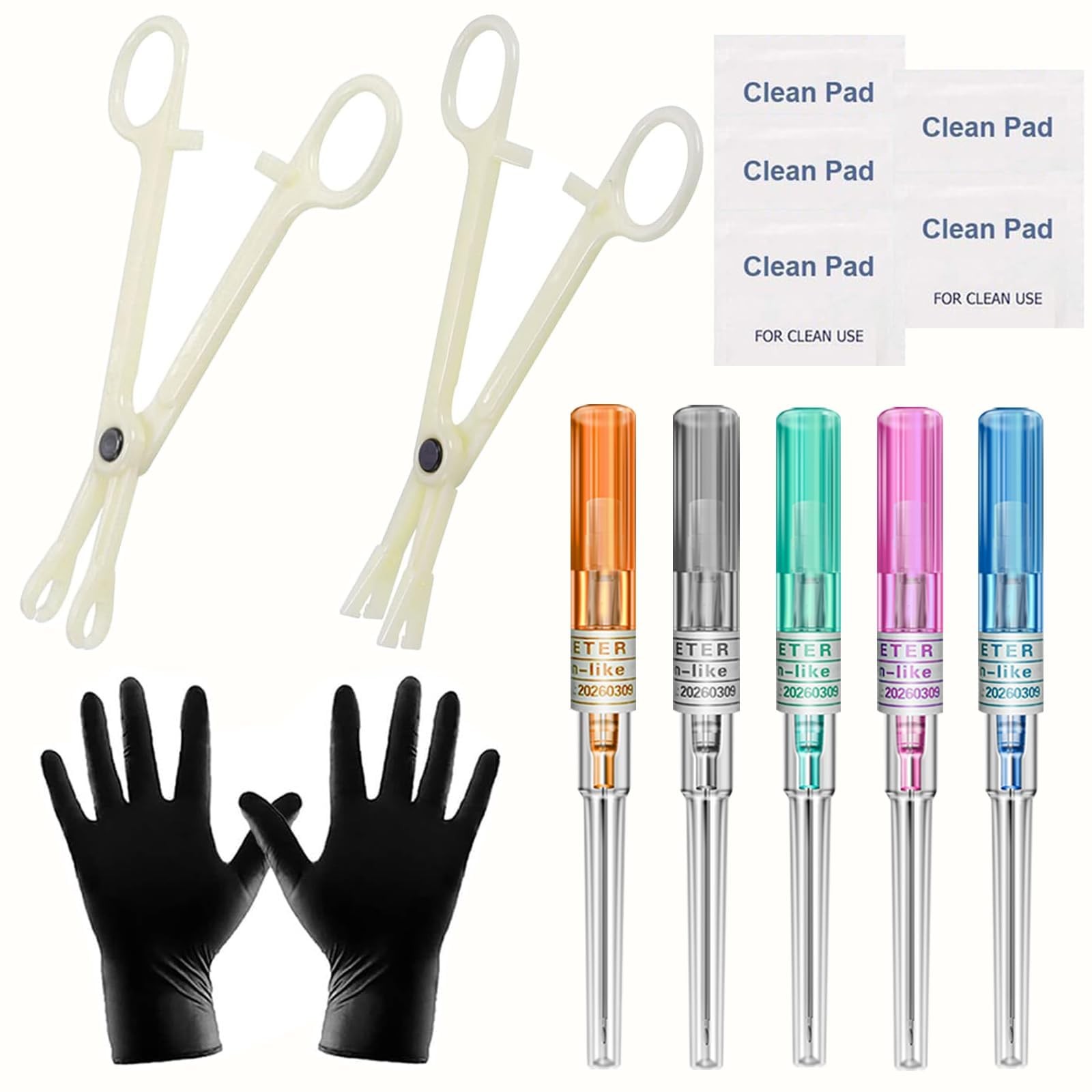 Piercing Kit  14PCS Includeds 5PCS Mixed 14G 16G 18G 20G 22G Catheter Piercin...