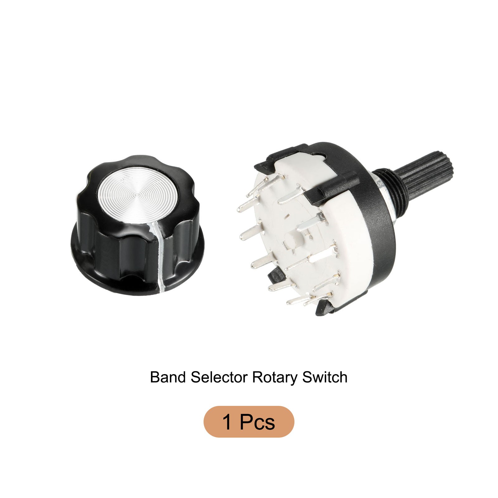 Band Selector Rotary Switch w Knob 1P12T 1 Pole 12 Throw Single Deck