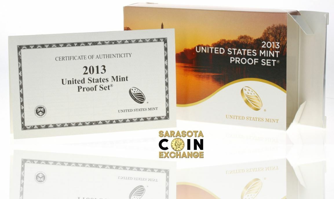 2013 Clad Proof Set Box and COA No Coins Empty Original Packaging