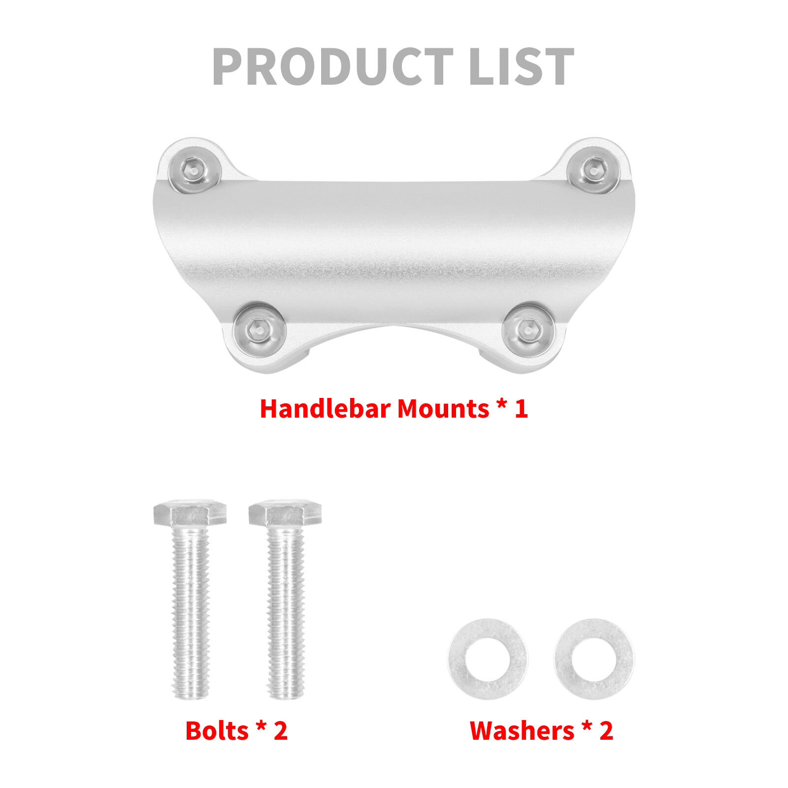 Chrome 1.25" Handlebar Riser Tip Clamp Kit 2" Large Fit For Harley