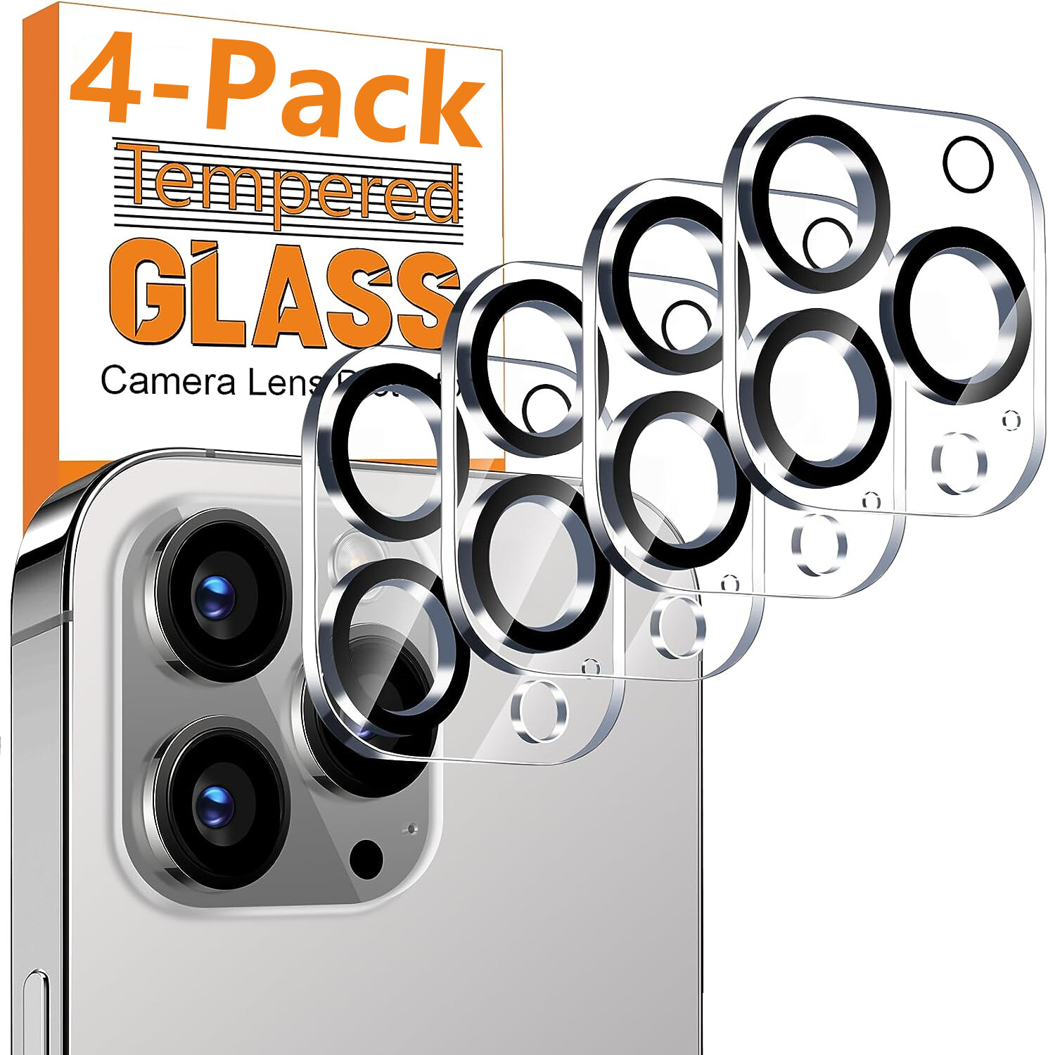 4 Pcs Tempered Glass Camera Lens Protector for iPhone 16 Pro Max/16 Plus/16 Pro