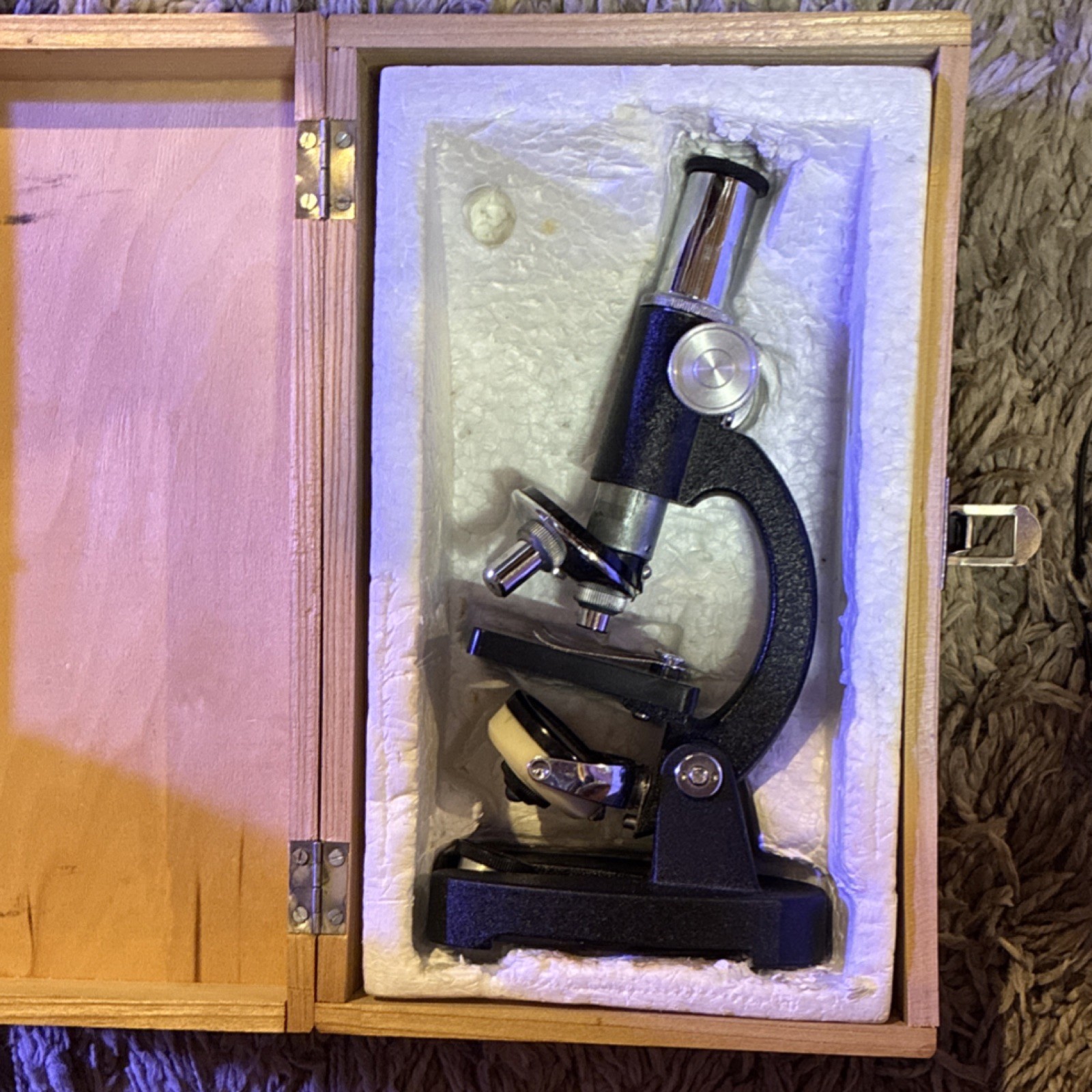 Cable 600x Microscope Set with Case Precision Instrument Company Vintage