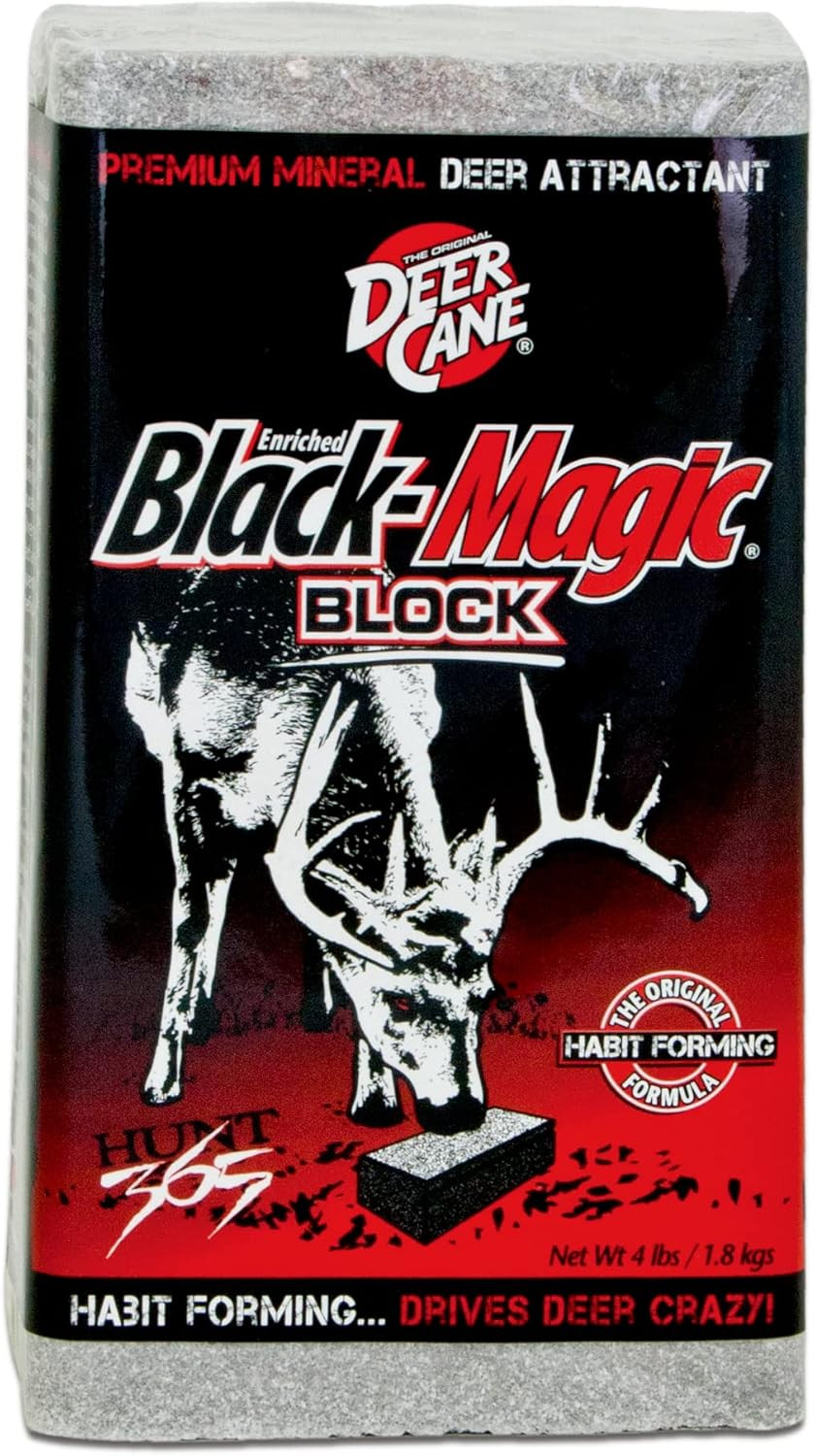 Evolved HABITATS Deer Cane Black Magic Block Mineral Deer Attractant - Fast & Ea