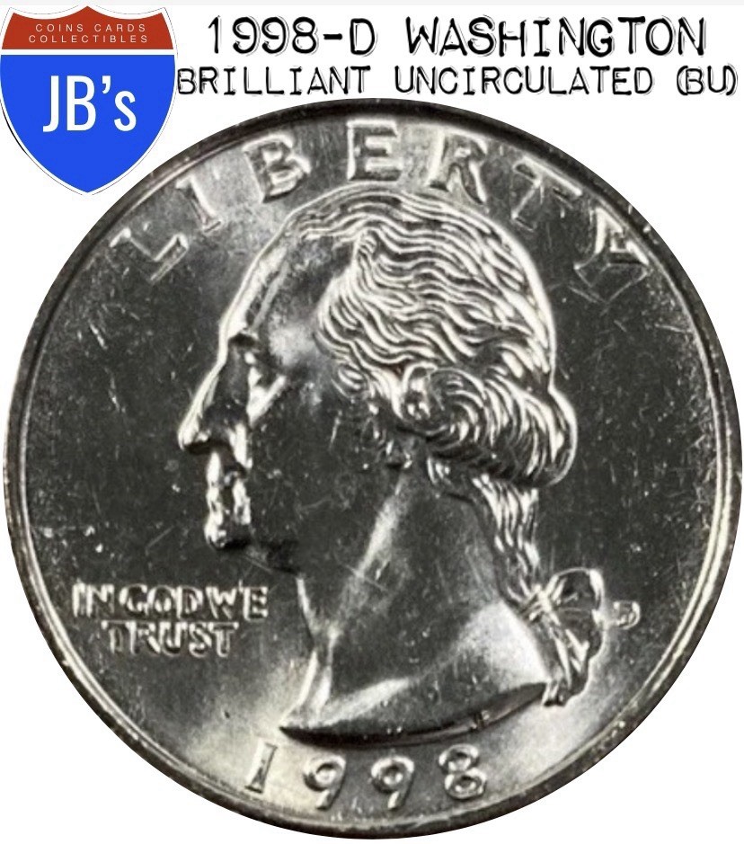 1998-D Washington Quarter 25c - BRILLIANT UNCIRCULATED (BU)