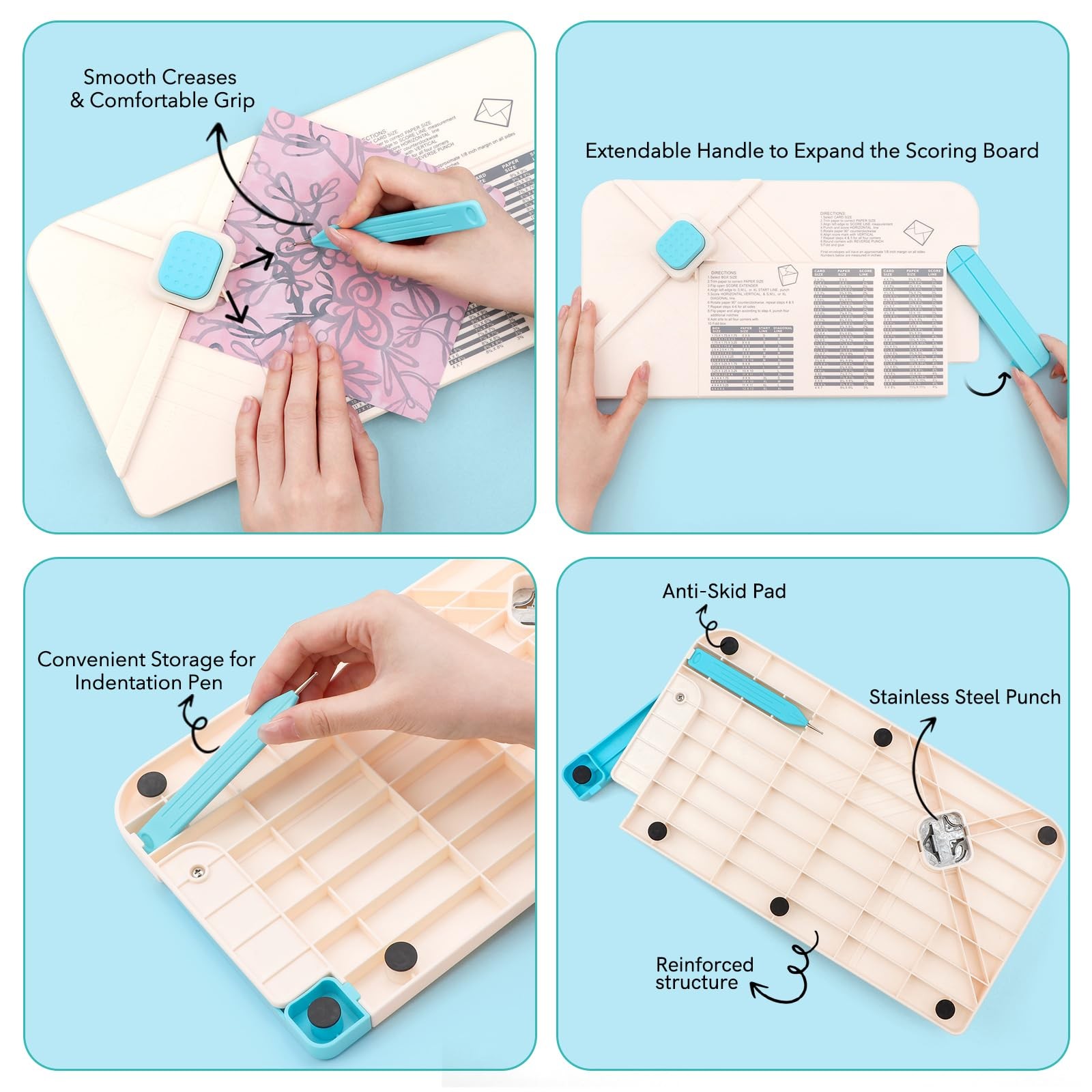 Envelope Punch Board, 3-in-1 Envelope Maker, Bows, Gift Box Punch Boards for Cra