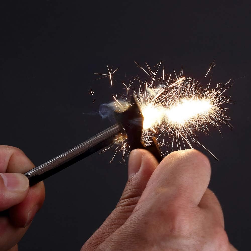 2PCS Compact Fire Starter—Ferro Rod Flint Striker for EDC, Camping & Survival.