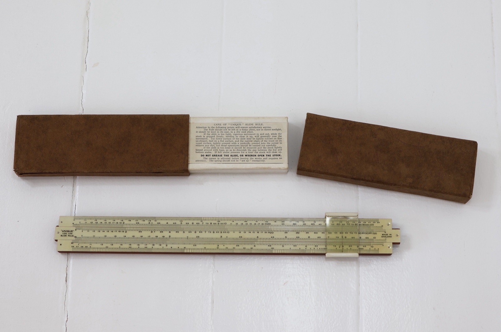 Vintage Unique Log Slide Rule Ruler 12”