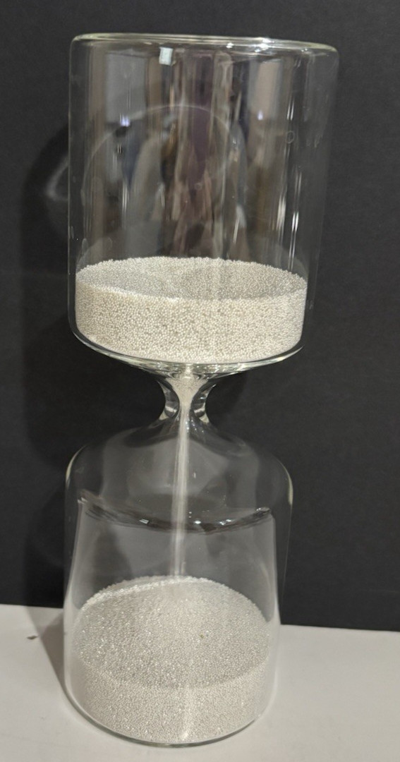 Large Glass Hourglass Sand Timer  Clear Mod look