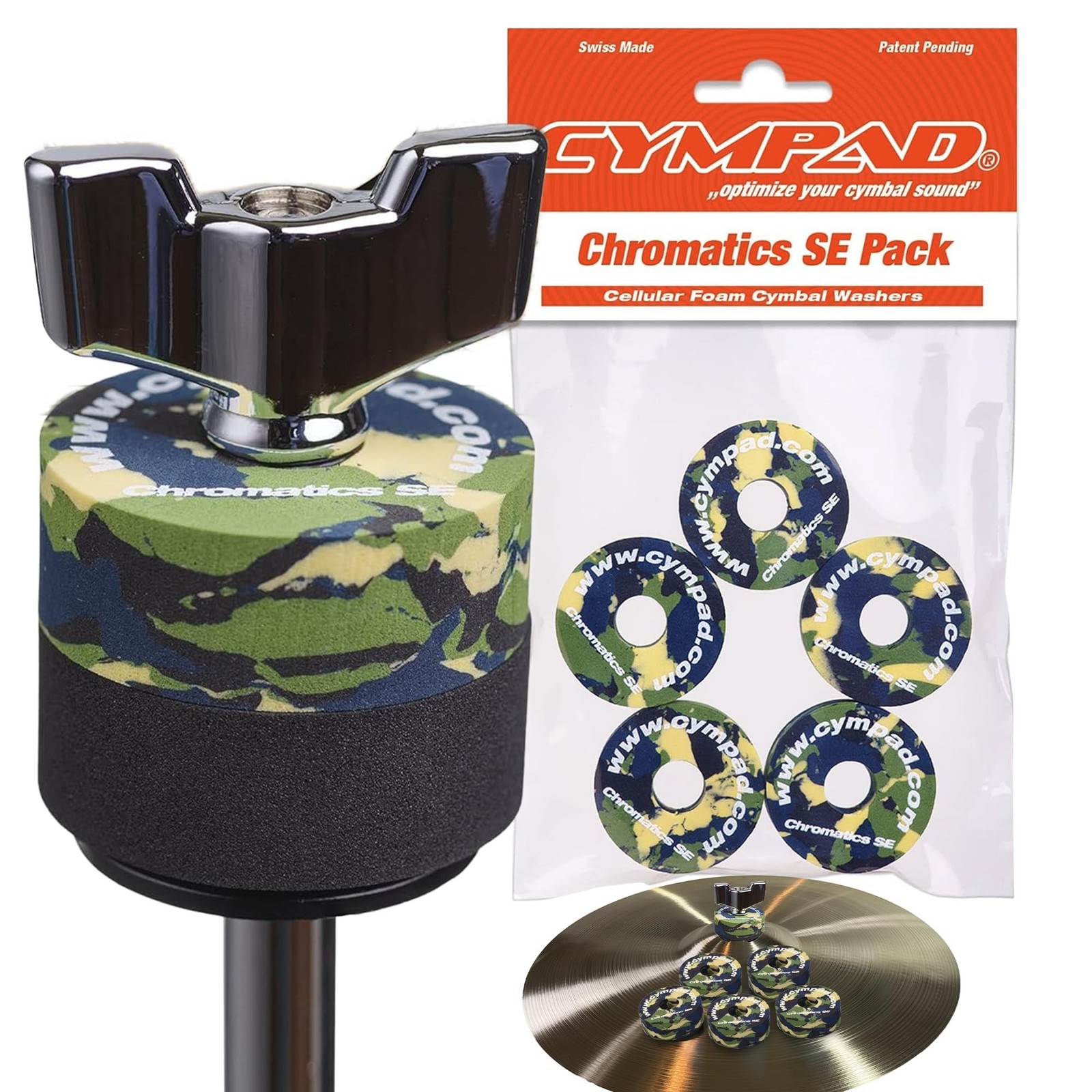 Cympad Camouflage Chromatics Foam Cymbal Pad Set – High-Density Memory Foa