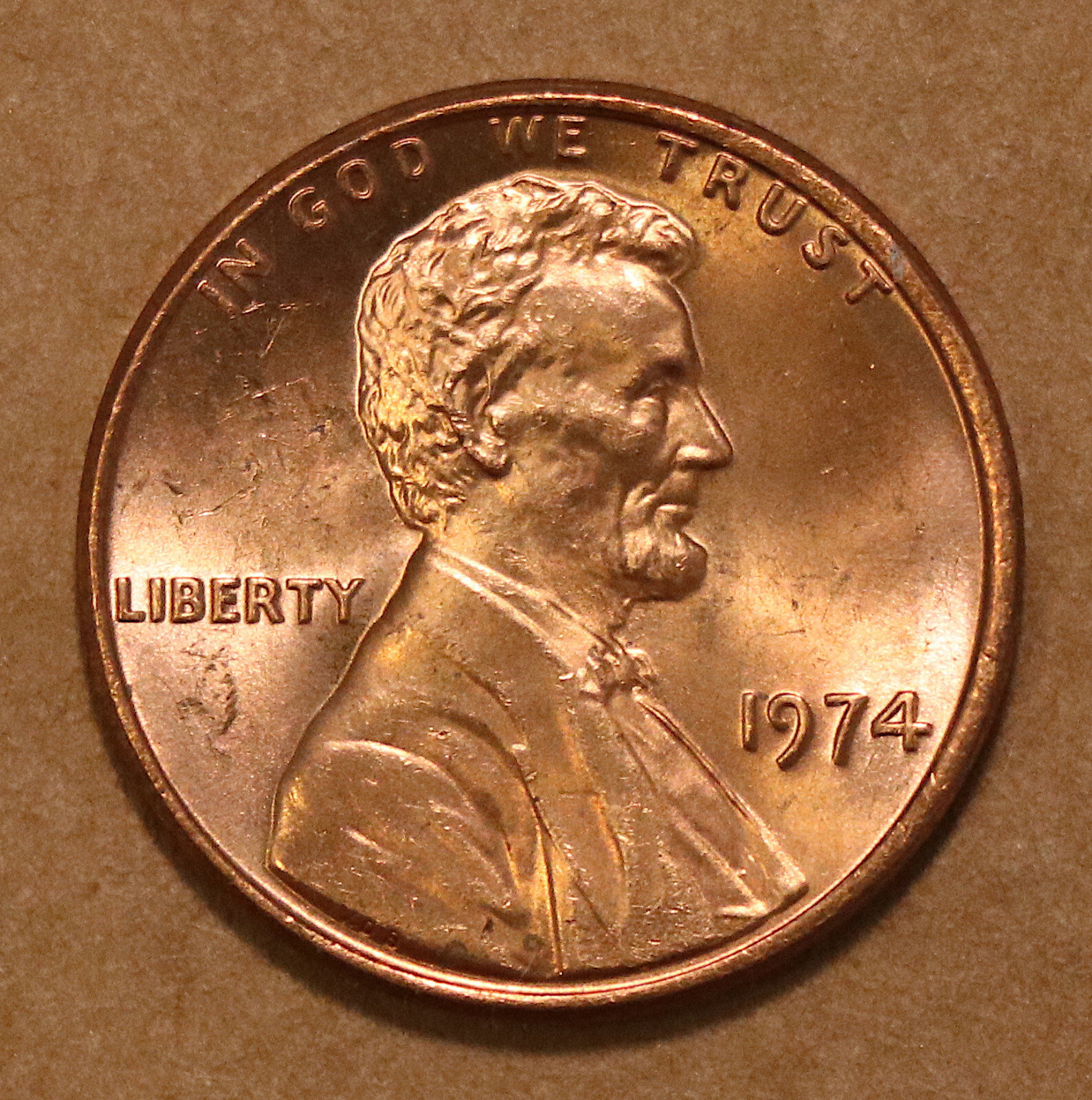 1974 Lincoln Memorial Cents  BU