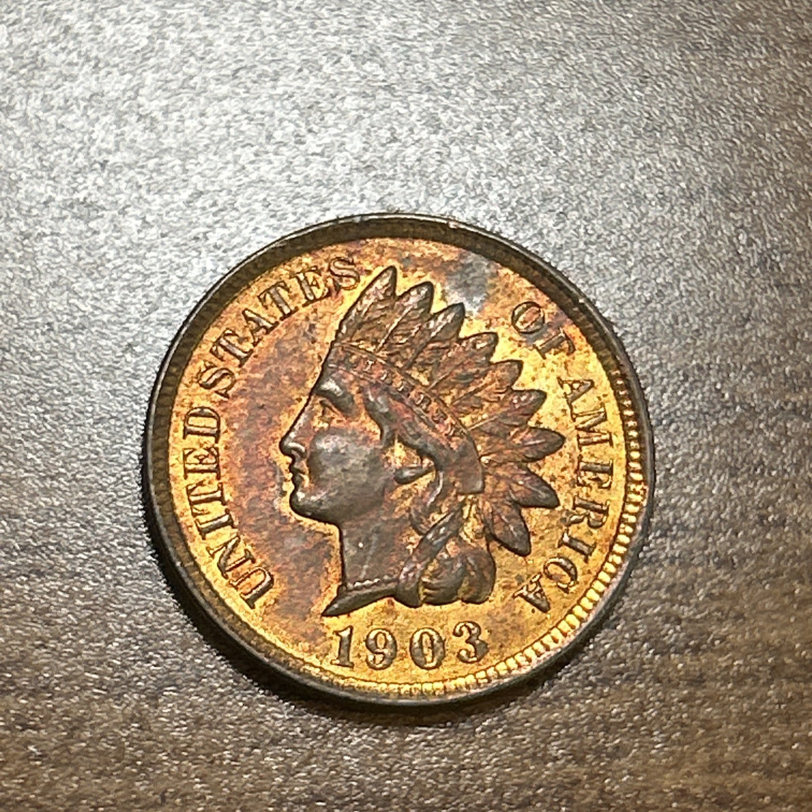 1903 Indian Head Cent Choice BU Uncirculated Red Brown