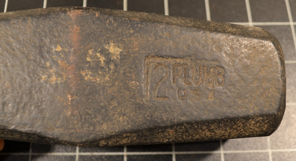 PLUMB 12# DEAD BLOW SLEDGE HAMMER HEAD - GOOD CONDITION
