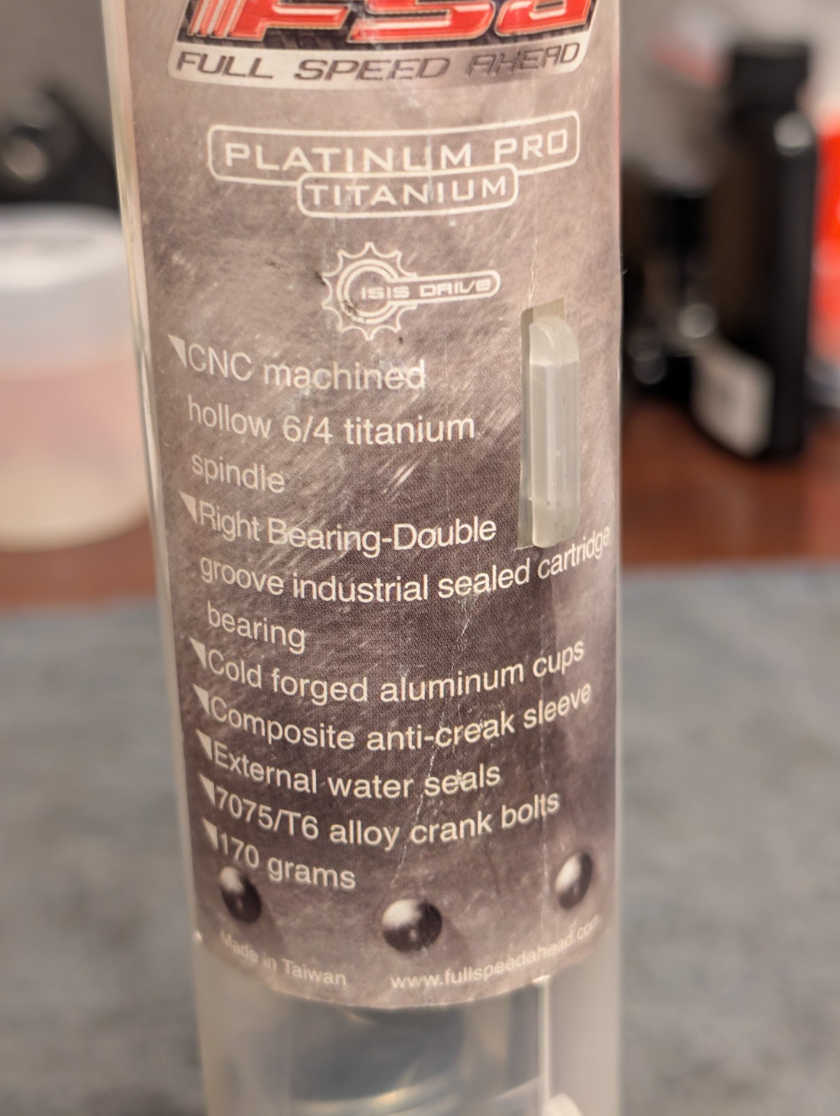 FSA Platinum Pro Titanium BB ISIS NOS